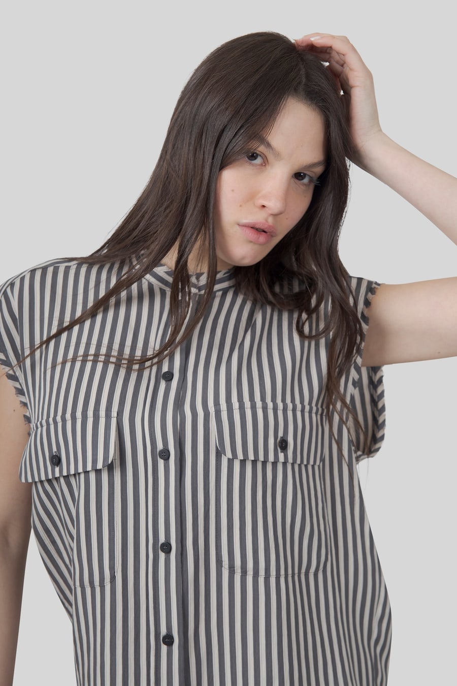 tela Tela Camicia Samba Grigio Donna