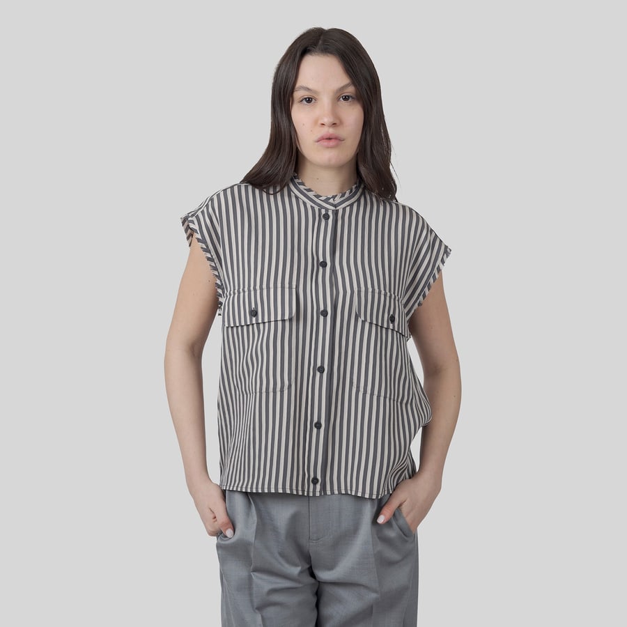 tela Tela Camicia Samba Grigio Donna, view 7