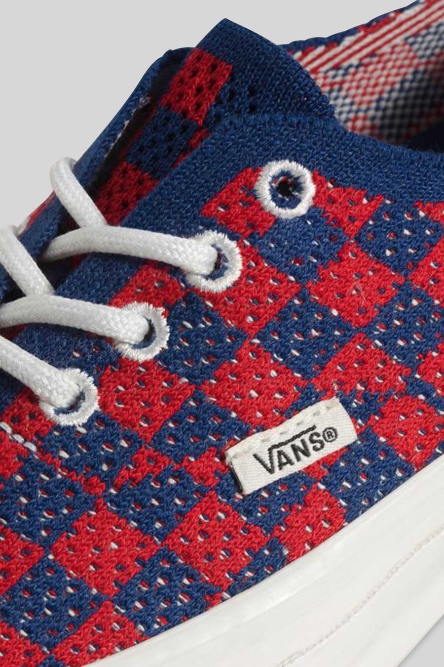 vans "off the wall" Vans "off The Wall" Sneaker Premium Authentic Checkerboard Rosso/blu Donna, view 2