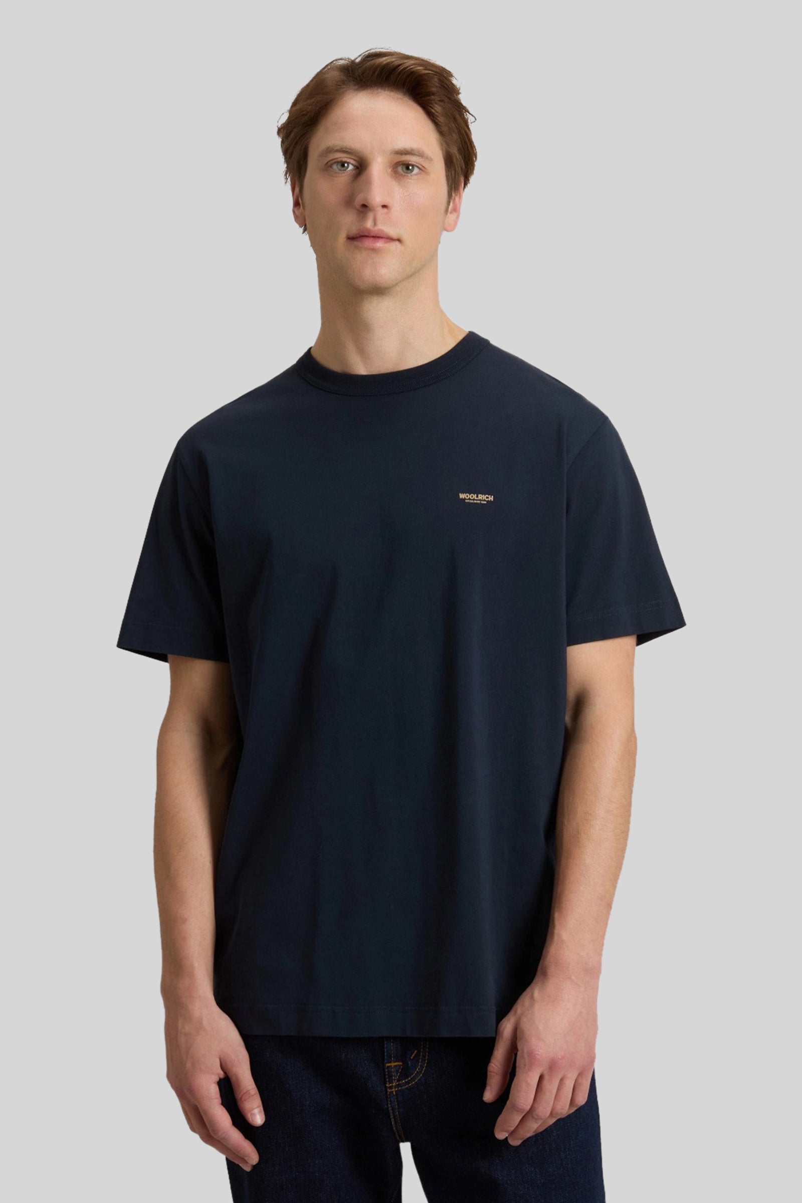 Woolrich Woolrich T-shirt Logo Blu Uomo