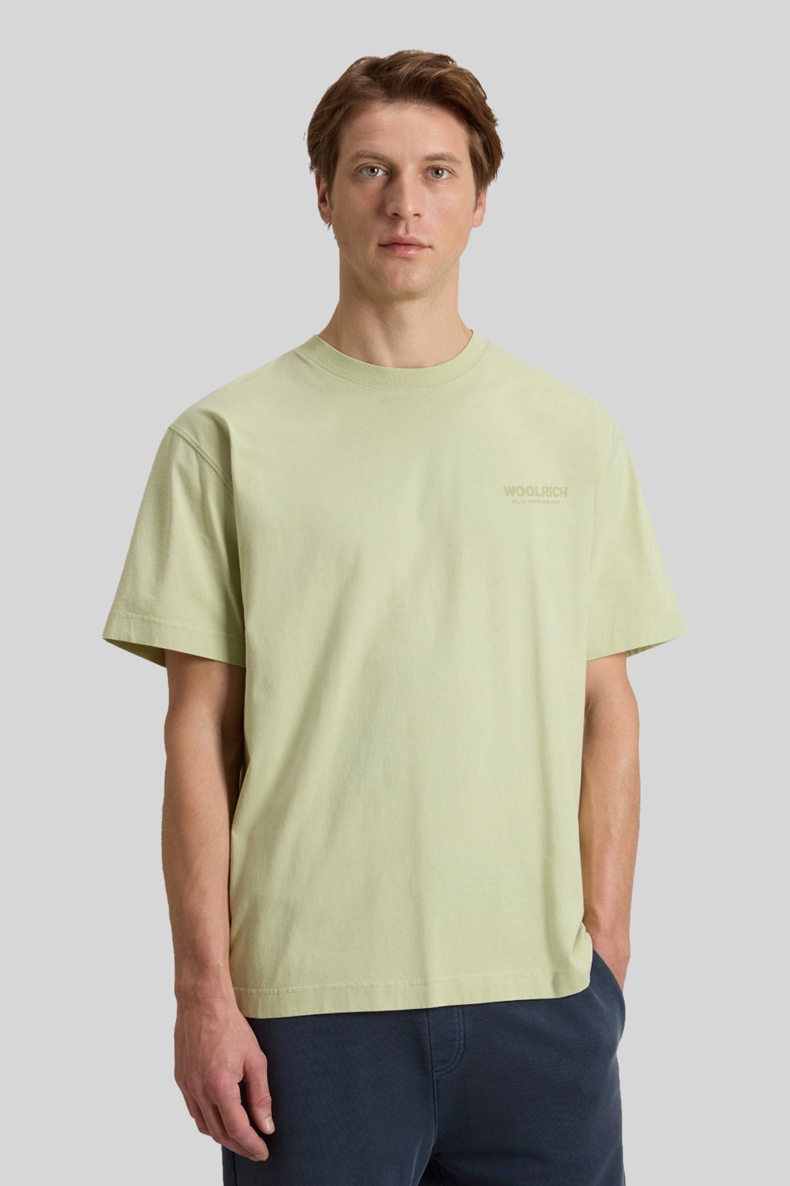 Woolrich Woolrich T-shirt Graphic Lime Uomo