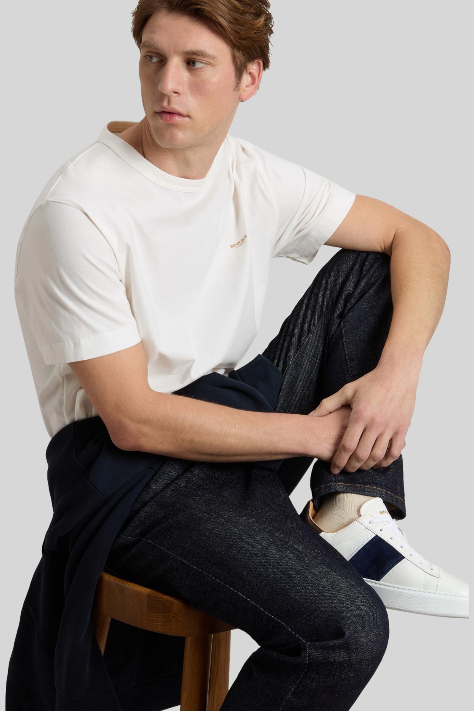 Woolrich Woolrich T-shirt Logo Bianco Uomo