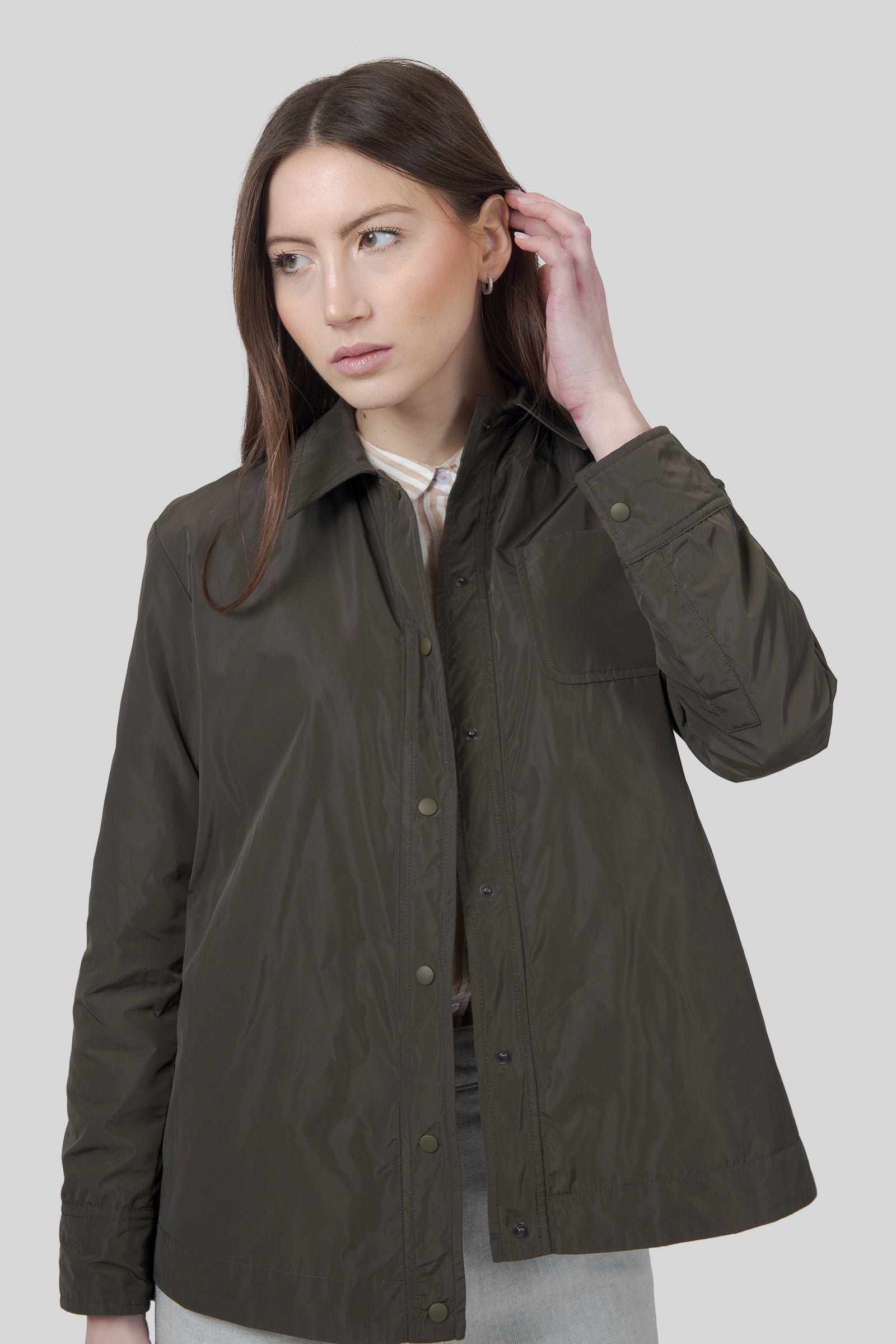 aspesi Aspesi Giacca Lucciola Verde Militare Donna