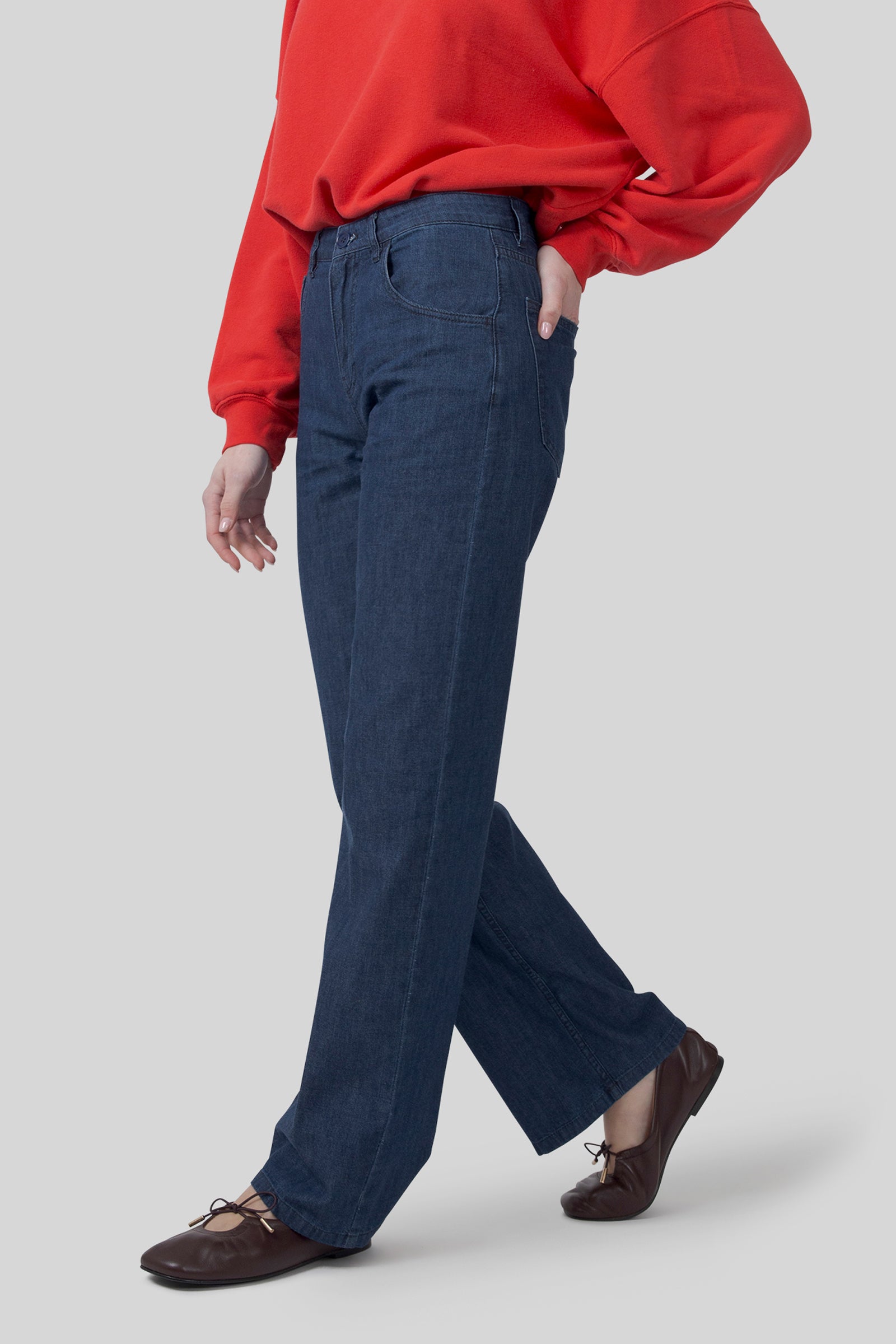 aspesi Aspesi Jeans Palazzo Blu Medio Donna