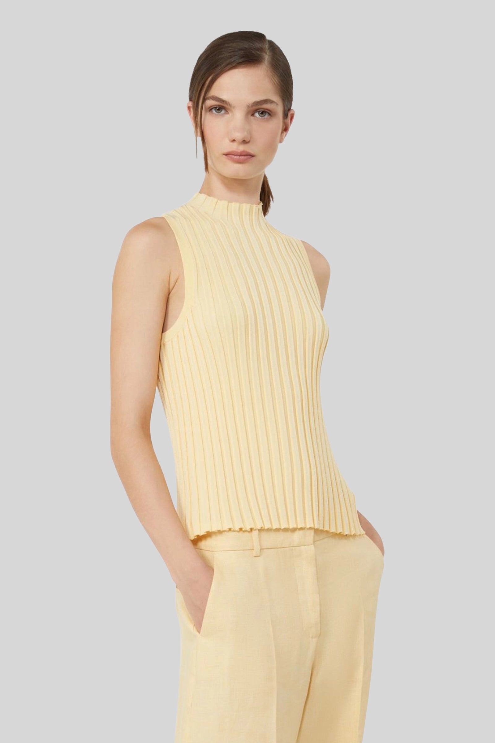 Weekend Max Mara Max Mara Weekend Top Bautta Giallo Donna