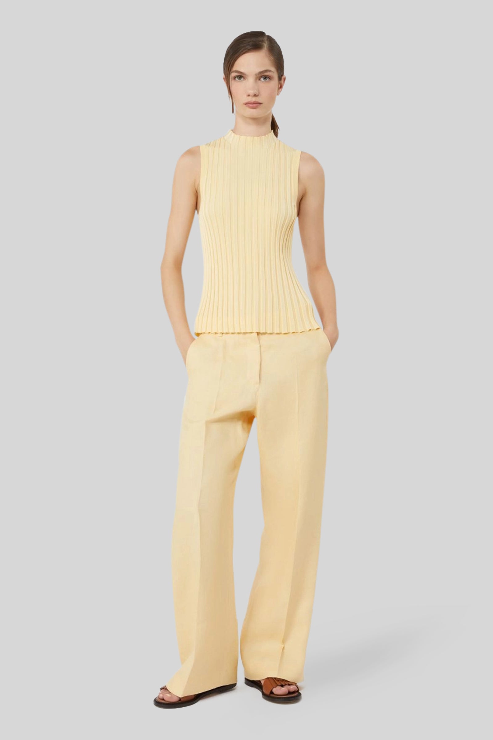 Weekend Max Mara Max Mara Weekend Top Bautta Giallo Donna, view 2