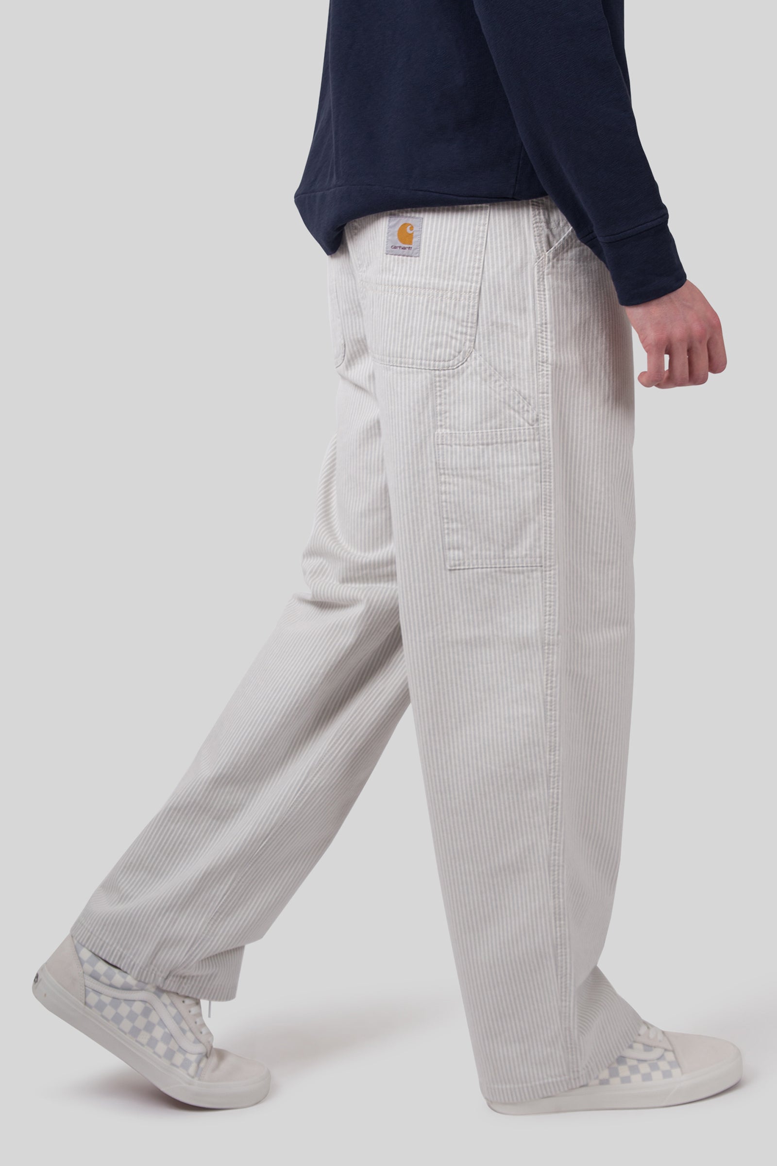 Carhartt WIP Carhartt Wip Mercer Single Knee Pant Stripe Bianco/grigio Uomo
