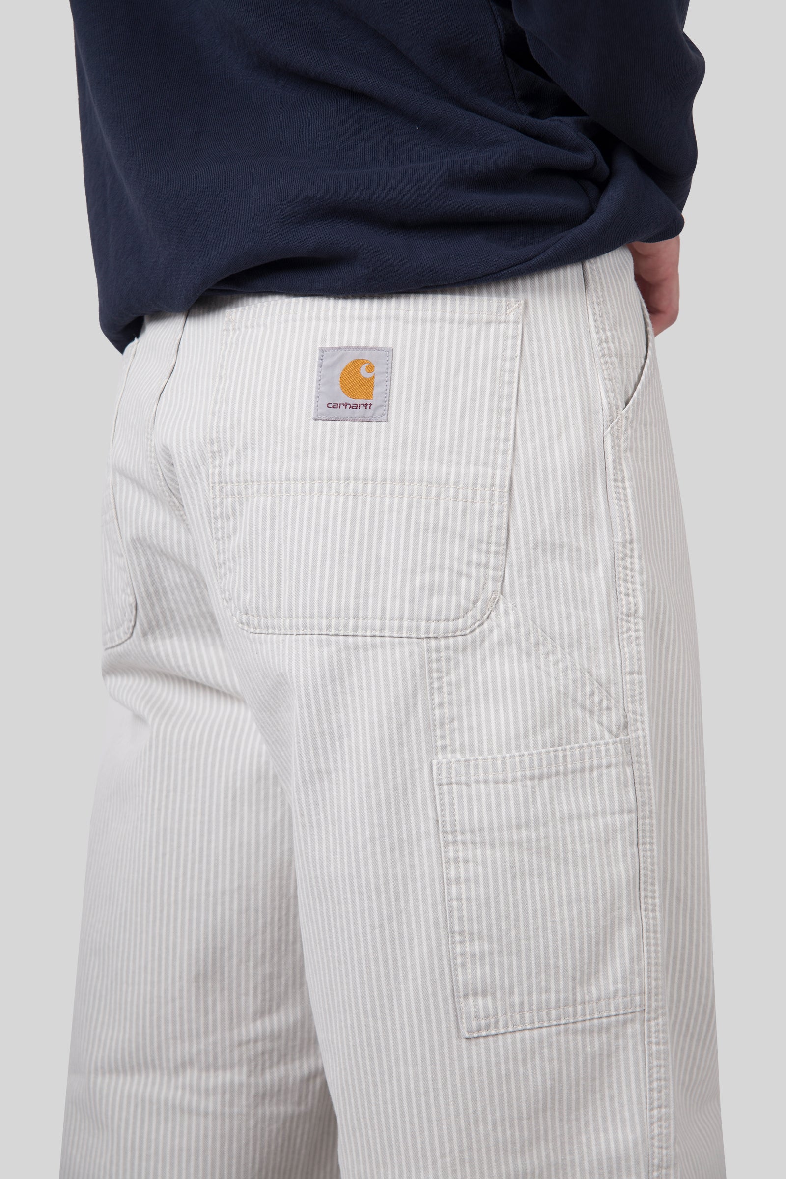 Carhartt WIP Carhartt Wip Mercer Single Knee Pant Stripe Bianco/grigio Uomo, view 2