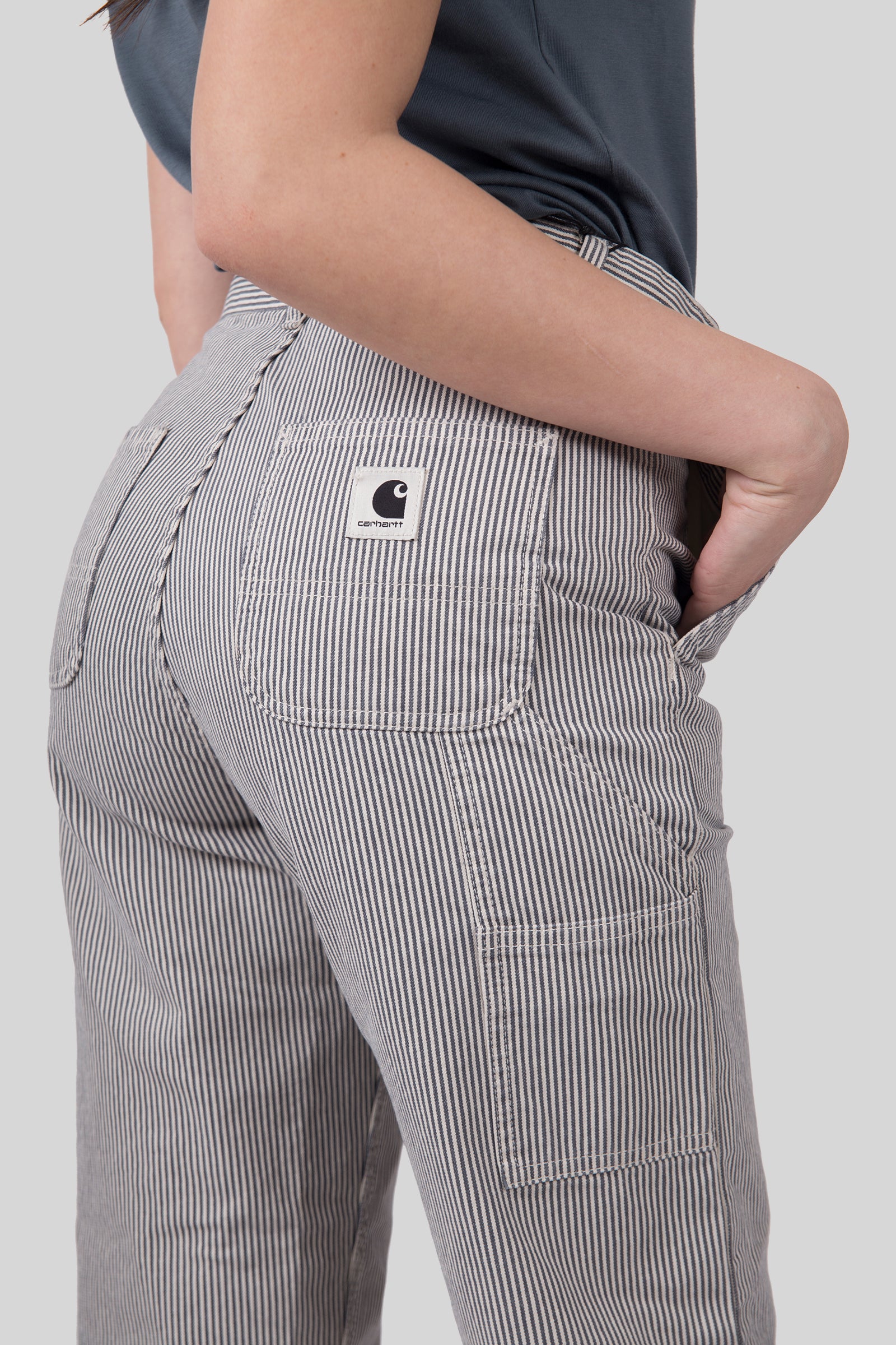 Carhartt WIP Carhartt Wip W' Mercer Pant Stripe Bianco/grigio Donna, view 2