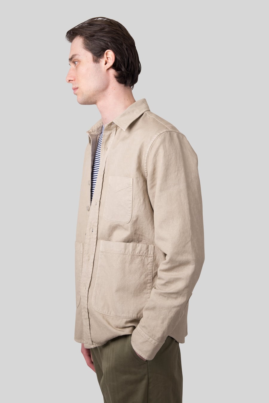 aspesi Aspesi Overshirt Utility Beige Uomo, view 3