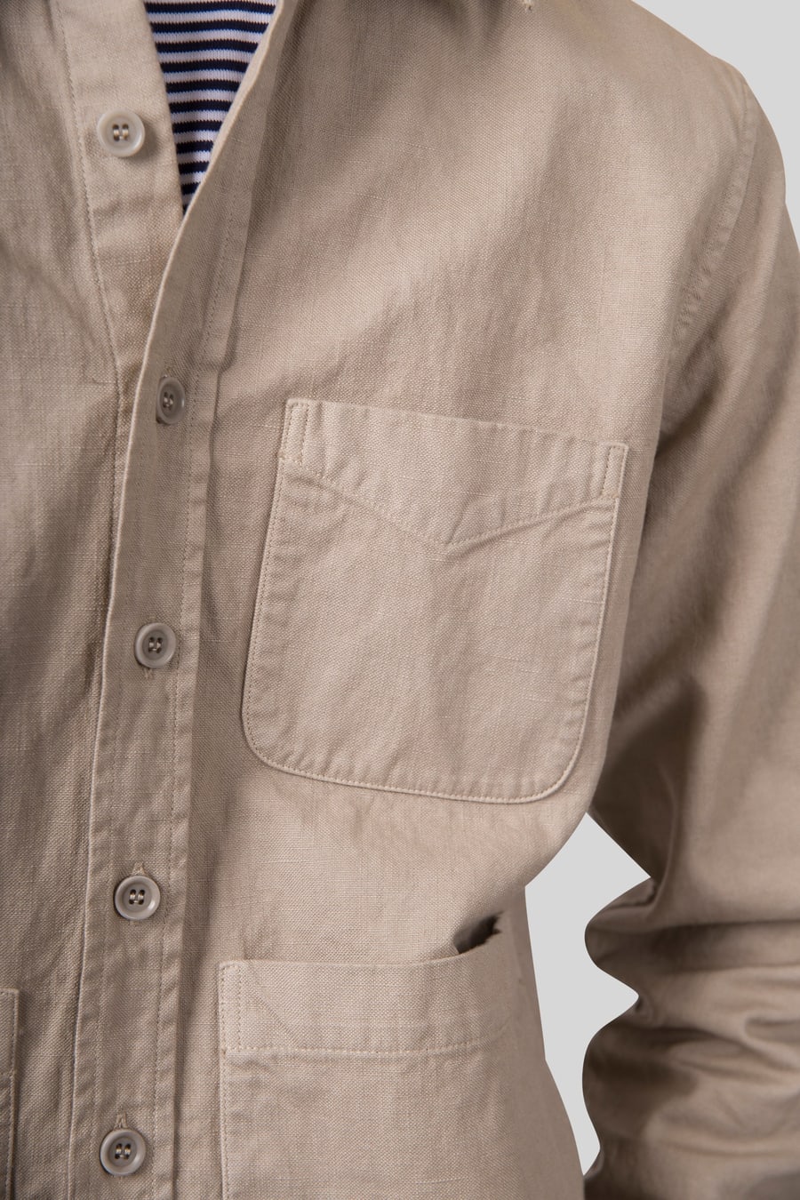 aspesi Aspesi Overshirt Utility Beige Uomo, view 4