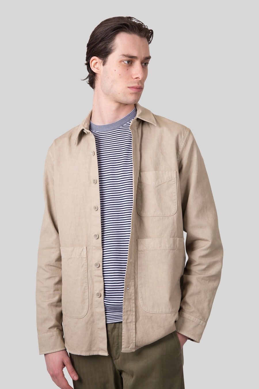 aspesi Aspesi Overshirt Utility Beige Uomo, view 7