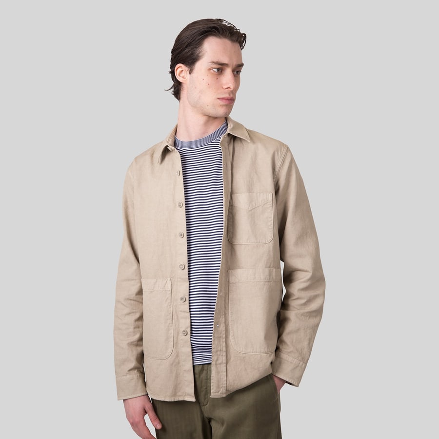 aspesi Aspesi Overshirt Utility Beige Uomo, view 8