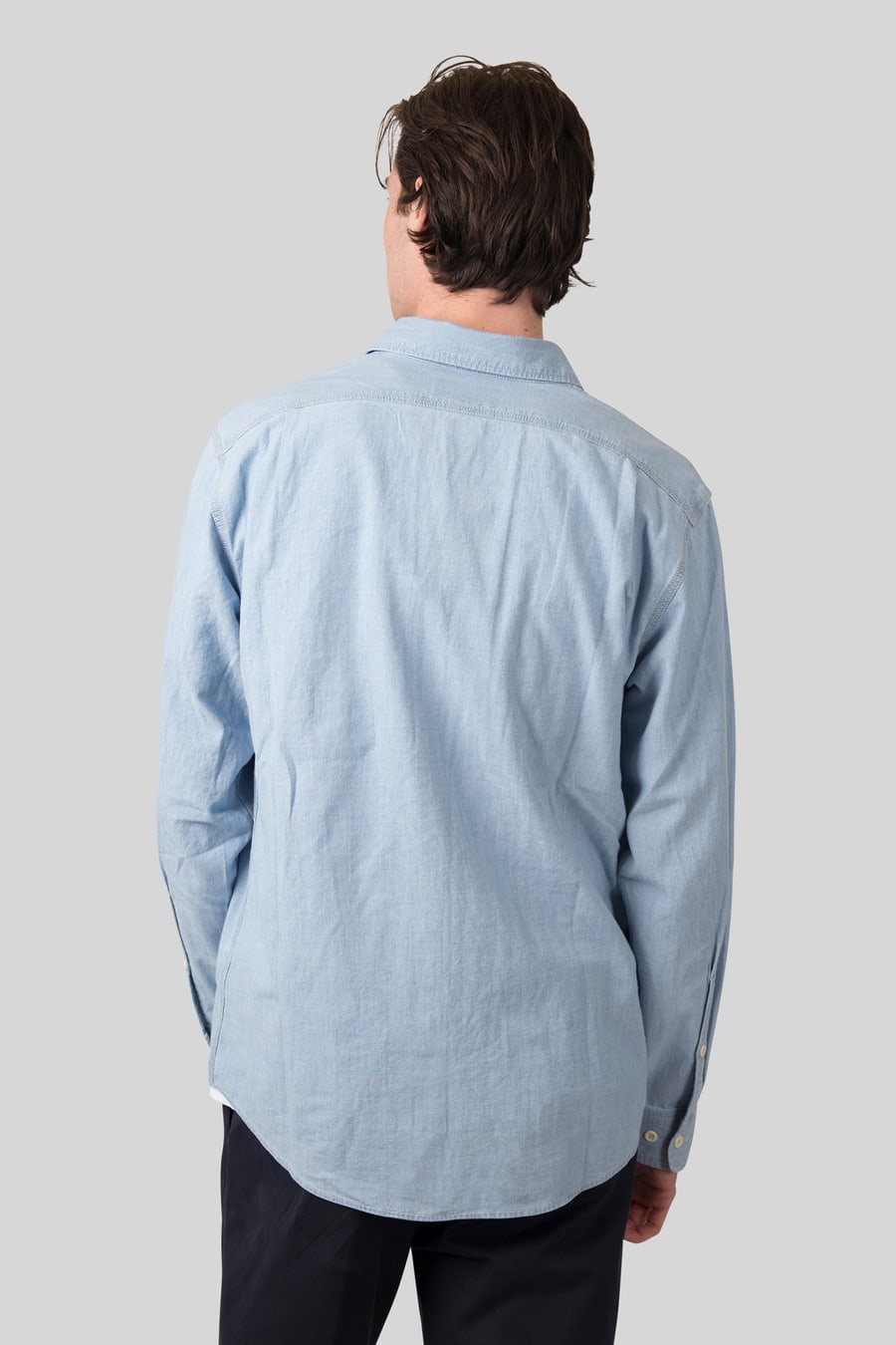 filson Filson Chambray Cpo Shirt Blu Chiaro Uomo, view 4