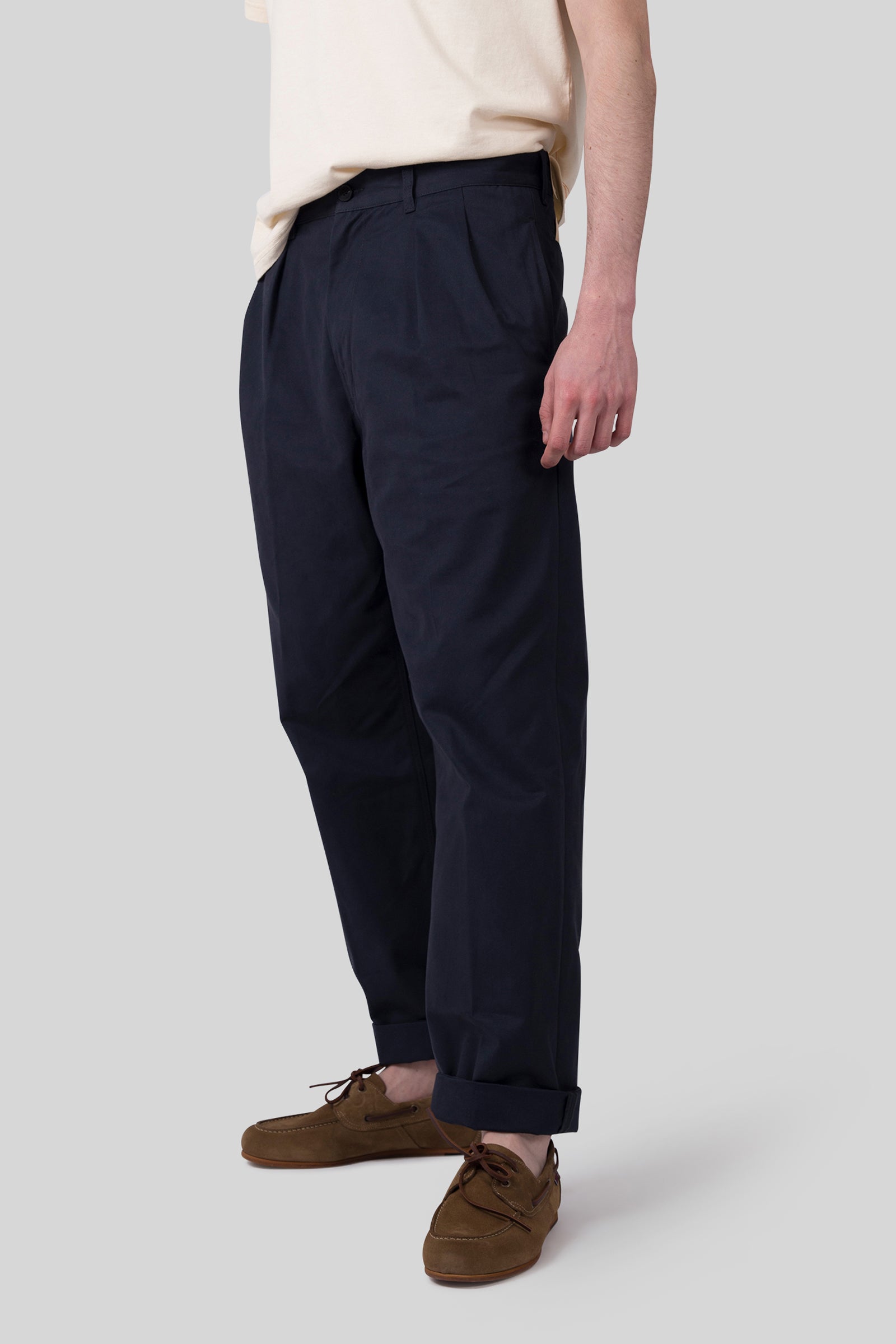 fortela Fortela Pantalone New York Con Pences Blu Uomo