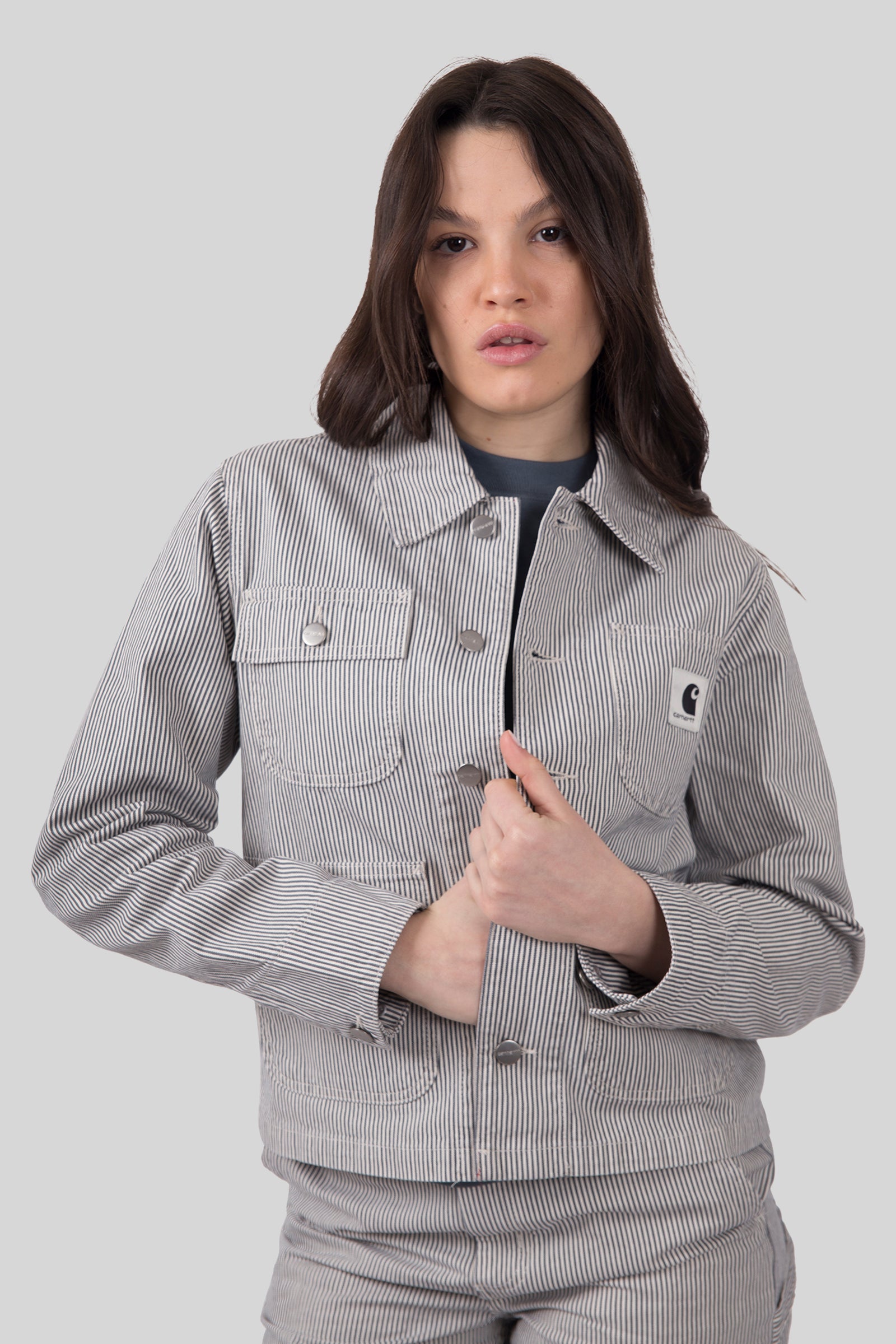 Carhartt WIP Carhartt Wip W' Mercer Chore Coat Bianco/grigio Donna