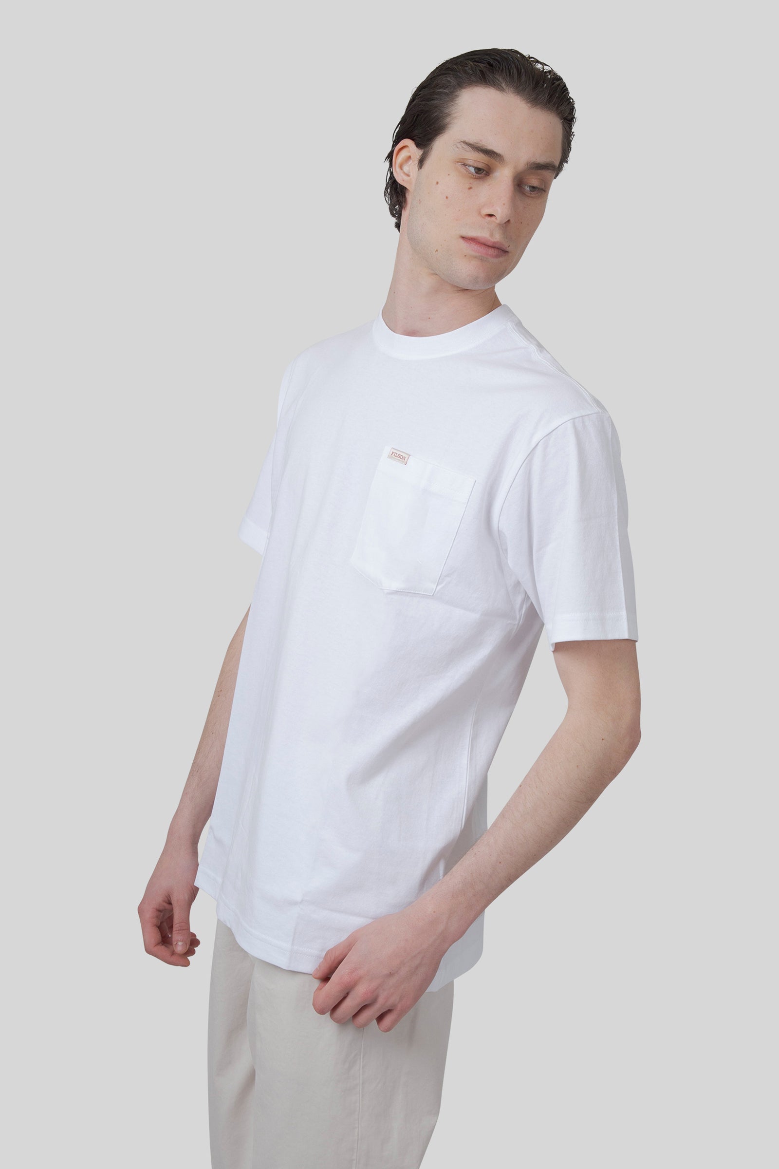 filson Filson T-shirt Outfitter Pocket Bianco Uomo
