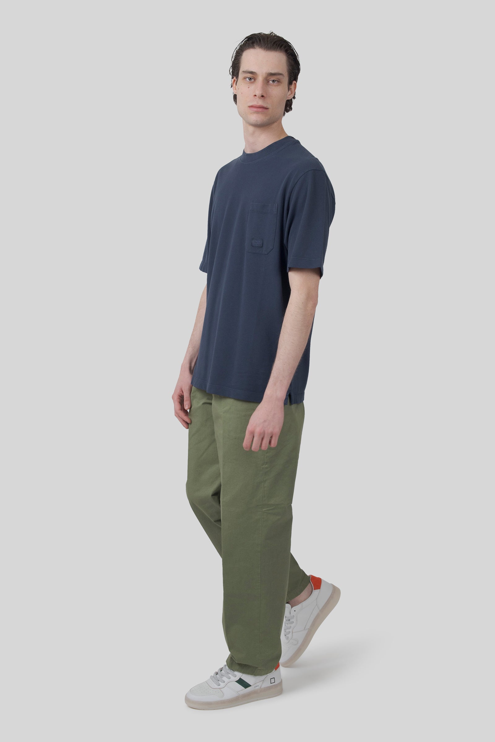 C.P. Company C.p. Company T-shirt 24/1 Piquet Pigment Dyed Blu Navy Uomo, view 2