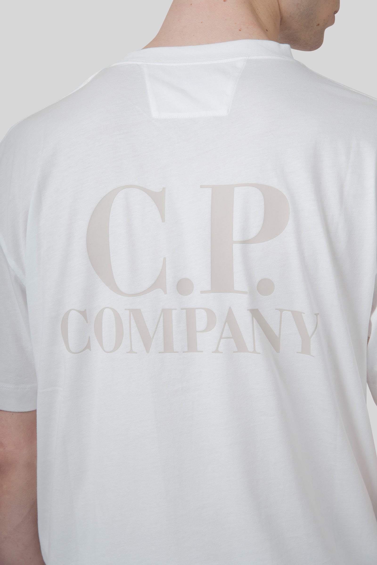 C.P. Company C.p. Company T-shirt 30/1 Jersey Printed Graphics Bianco Off Uomo, view 2