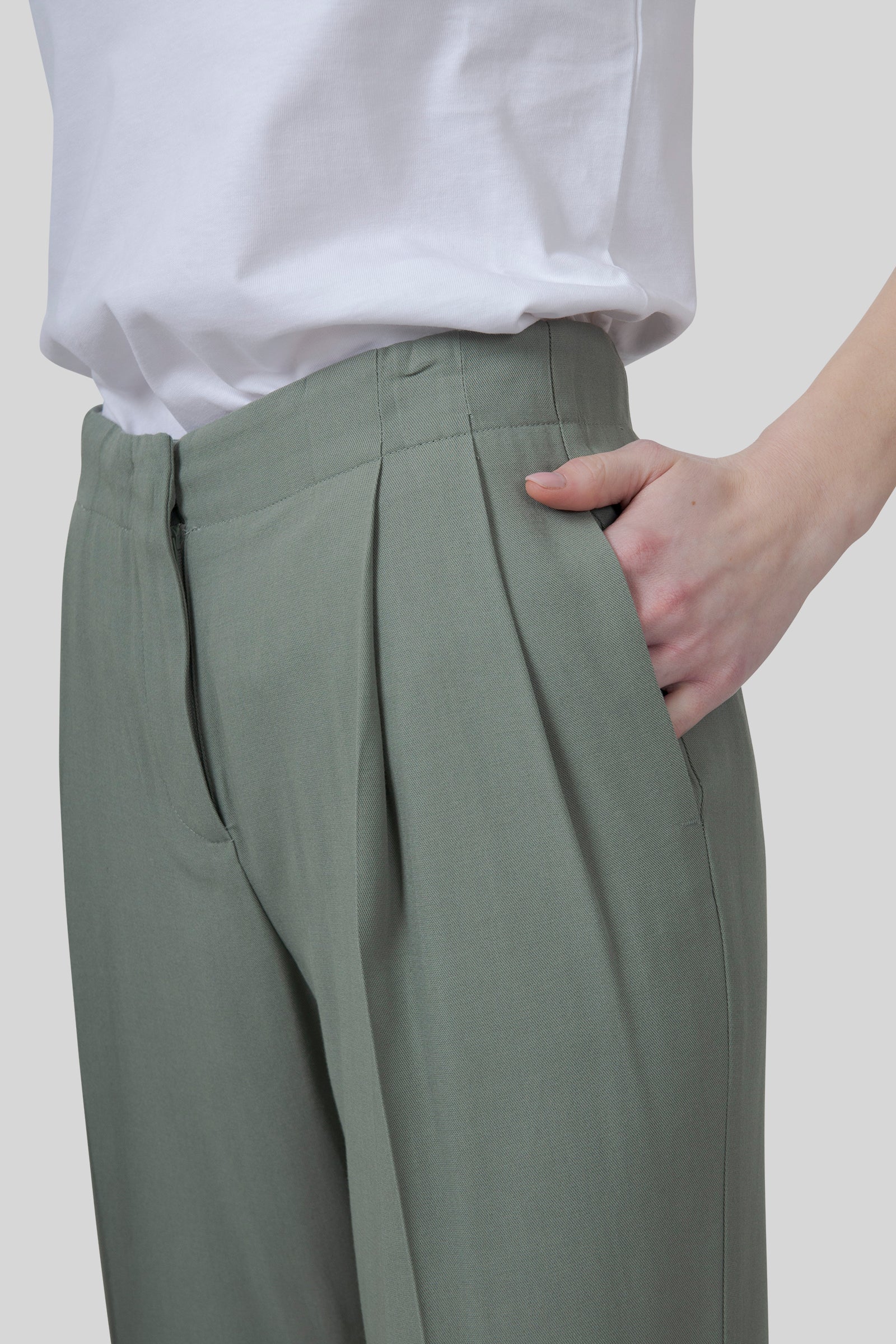 semicouture Semicouture Pantalone Linda Verde Acqua Donna