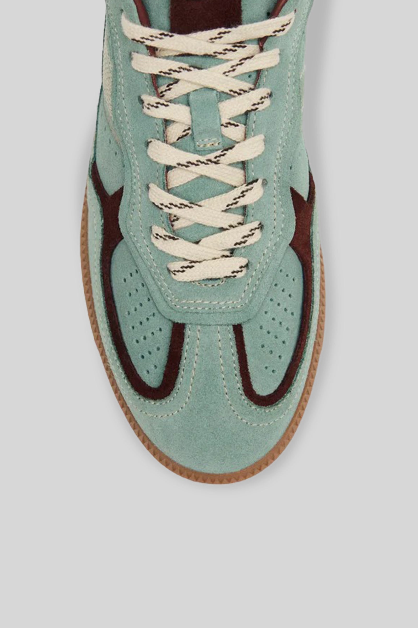 alohas Alohas Sneaker Tb.490 Rife In Pelle Verde Acqua Donna, view 2