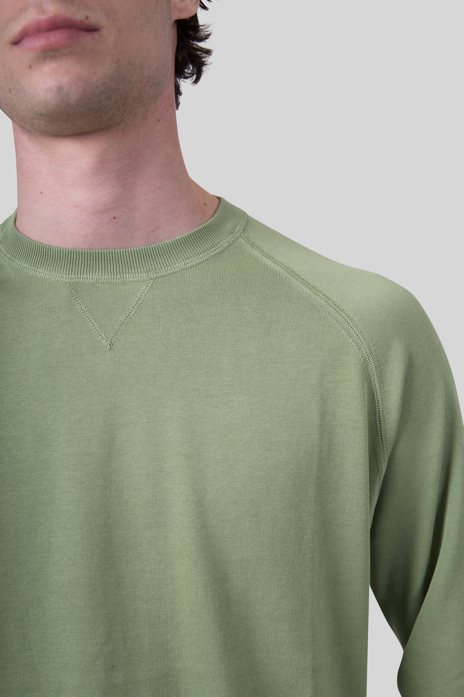 aspesi Aspesi Maglia Girocollo In Cotone Pistacchio Donna, view 2