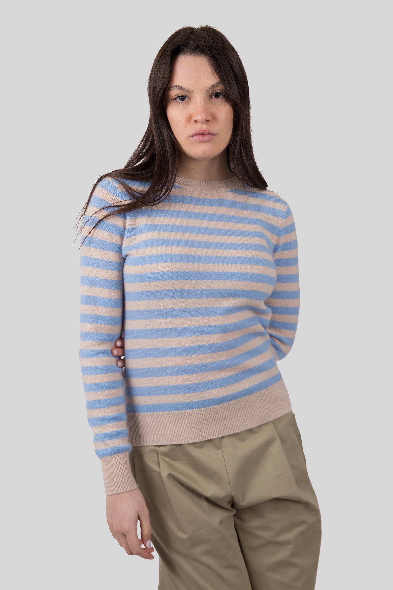 absolut cashmere Absolut Cashmere Maglia Marge Beige/azzurro Donna