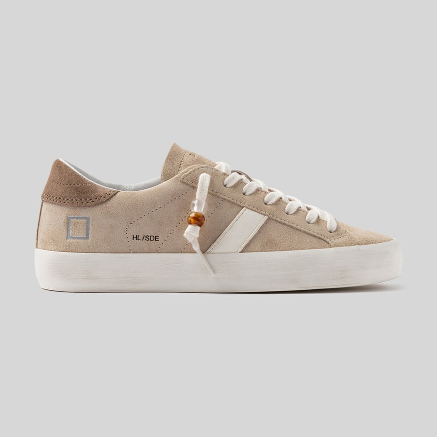 d.a.t.e. D.a.t.e. Sneaker Hill Low Suede Beige Donna, view 6