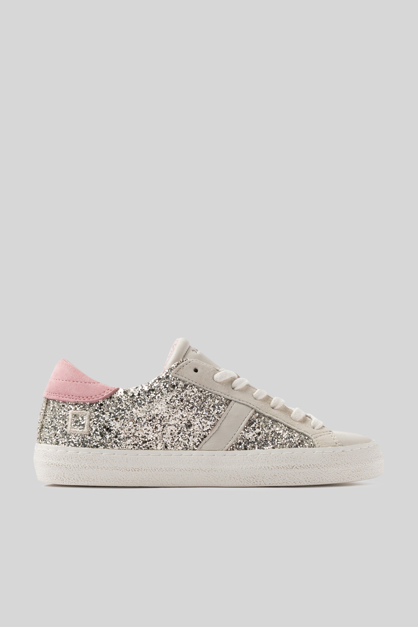 d.a.t.e. D.a.t.e. Sneaker Hill Low Glitter Platino Donna