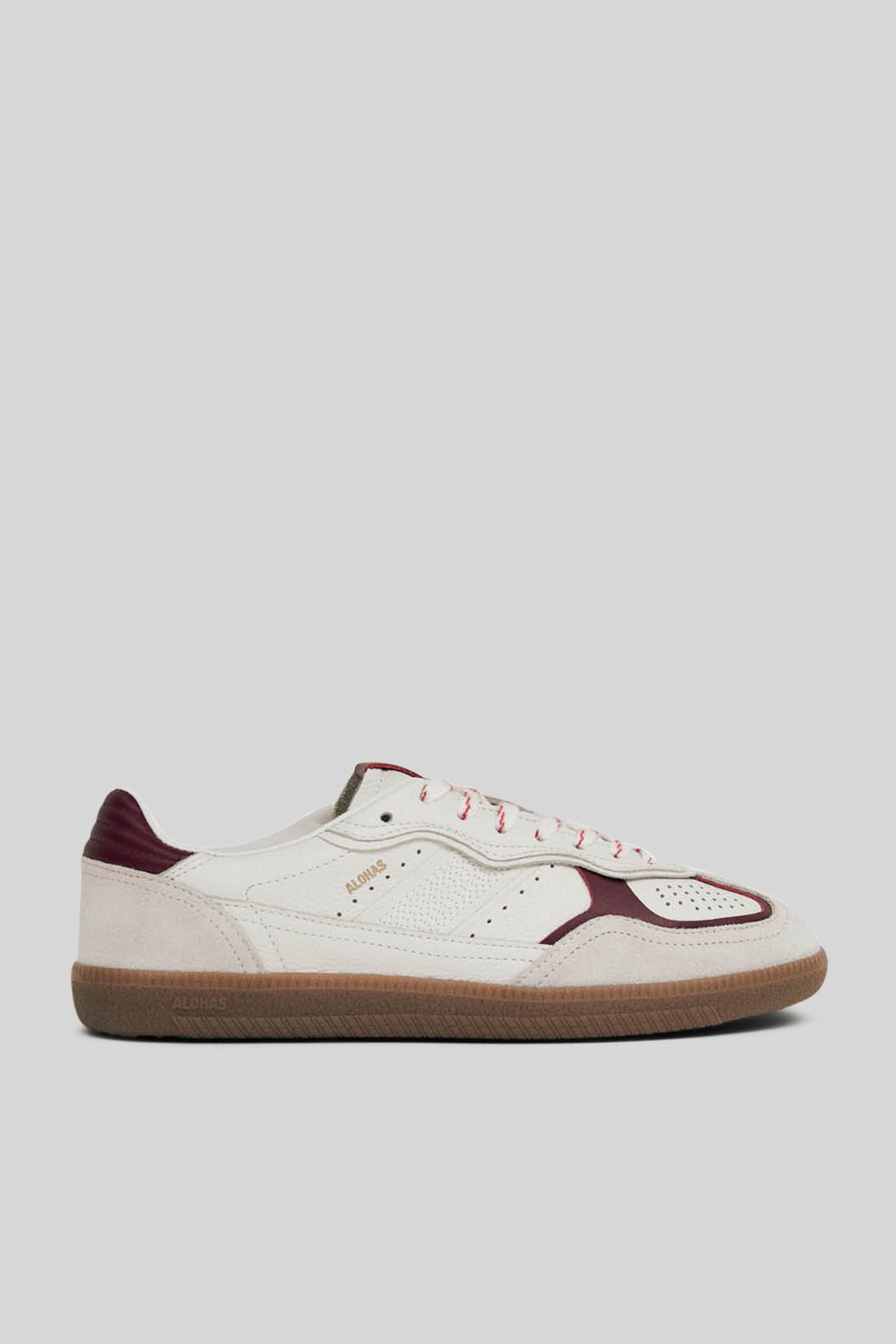 alohas Alohas Sneaker Tb.490 Rife In Pelle Bianco/bordeaux Donna