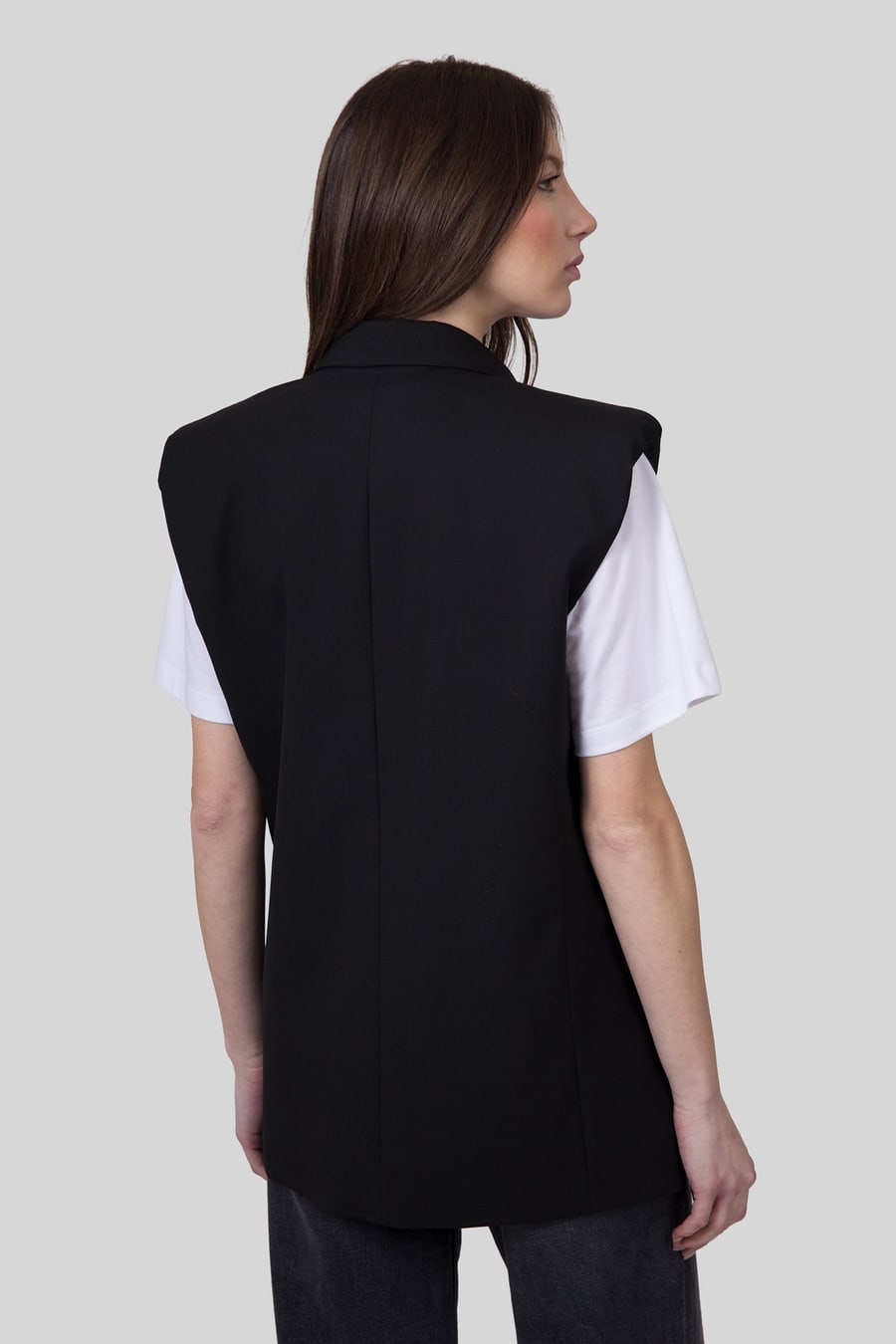 erika cavallini Erika Cavallini Gilet Ivo Nero Donna, view 3