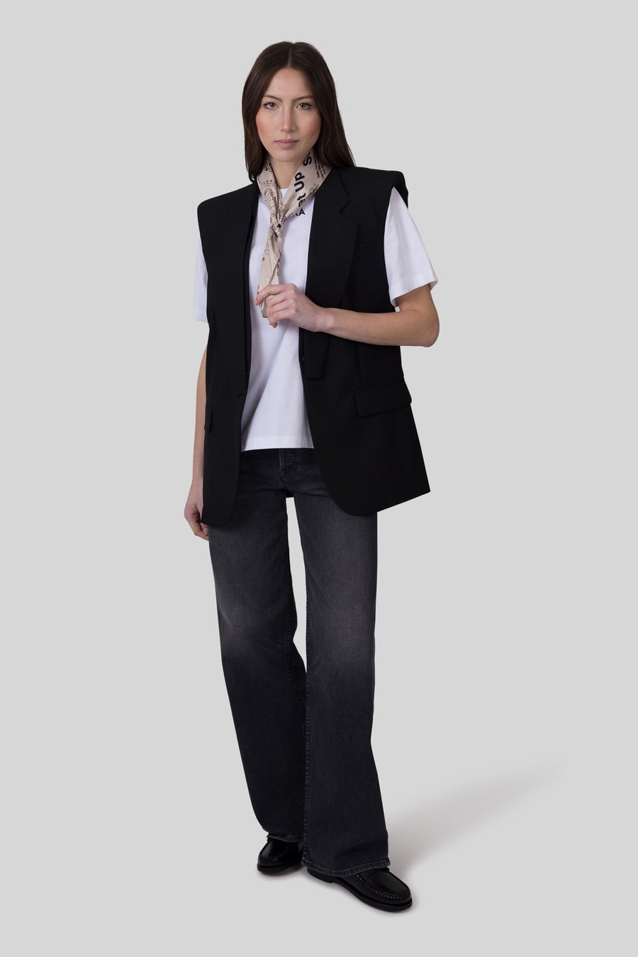 erika cavallini Erika Cavallini Gilet Ivo Nero Donna, view 7