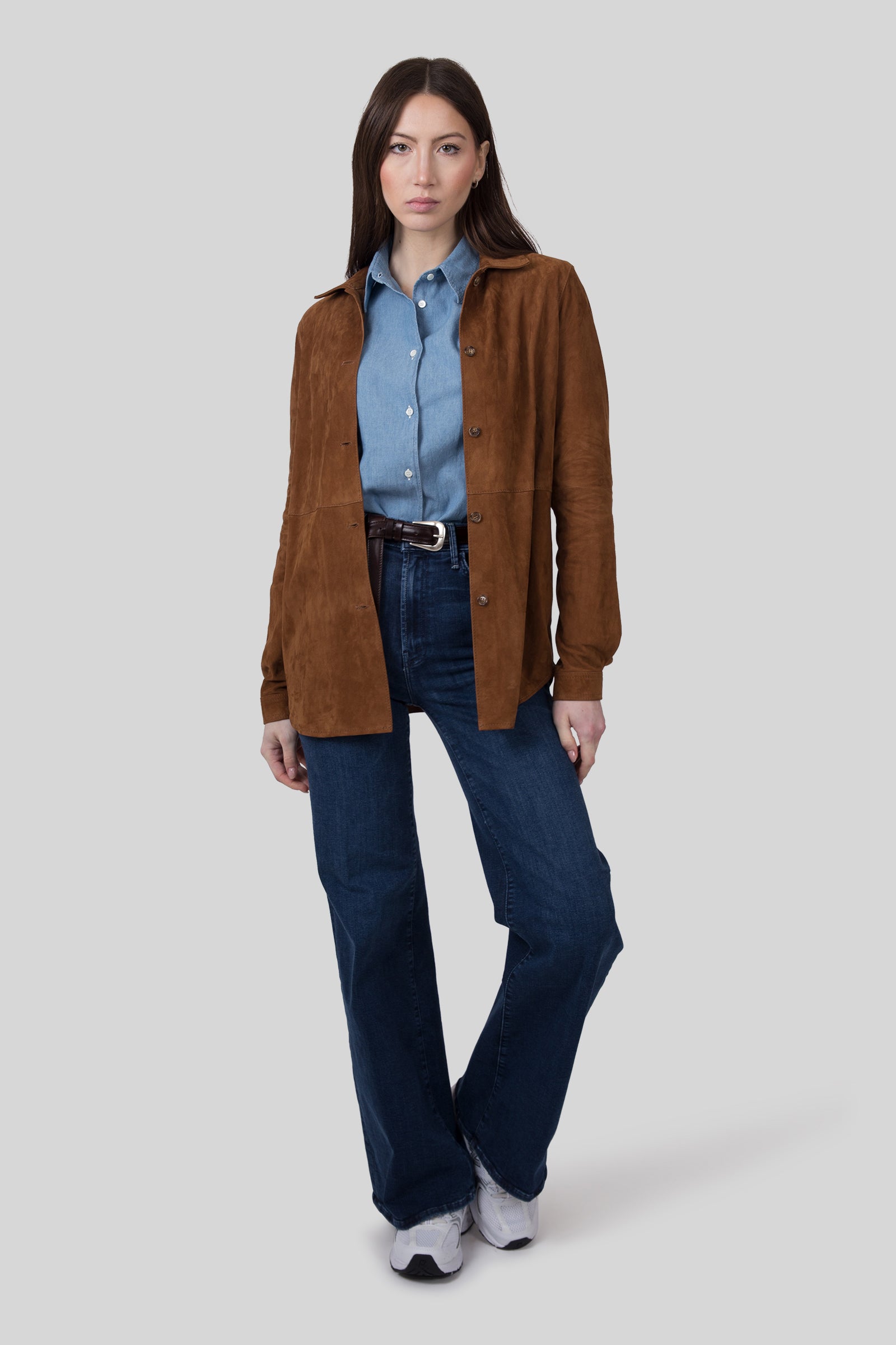 mother Mother Jeans The Hustler Roller Sneak Blu Medio Donna, view 2