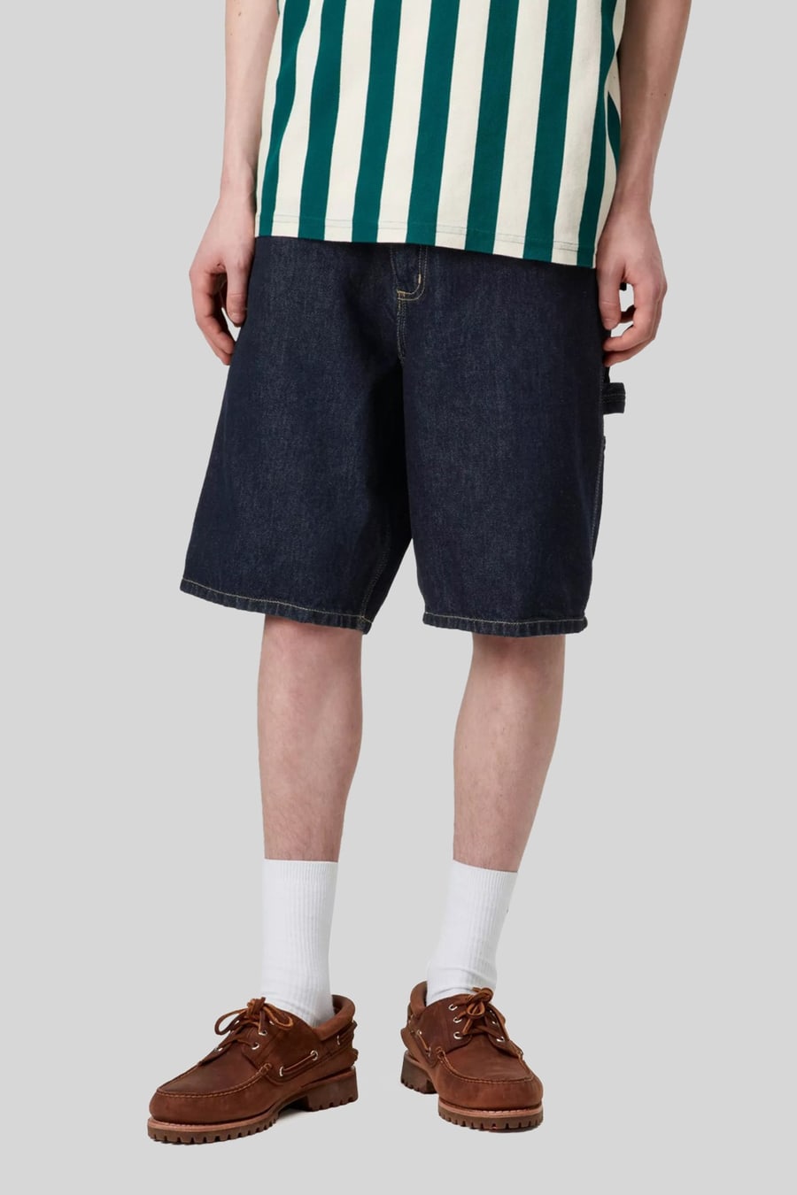 Carhartt WIP Carhartt Wip Single Knee Short Blu Scuro Uomo, view 3