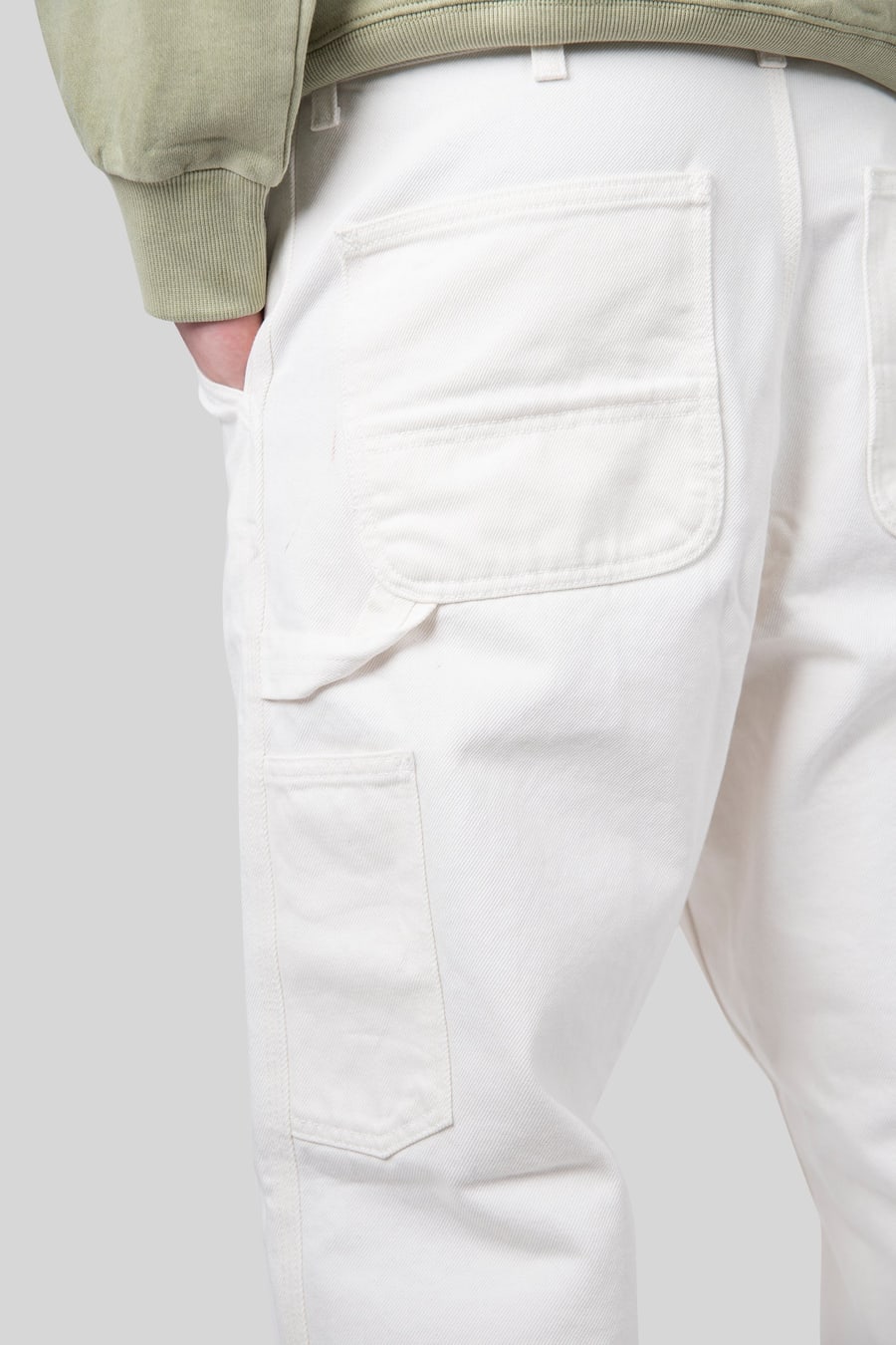 Carhartt WIP Carhartt Wip Single Knee Pant Bianco Uomo, view 7
