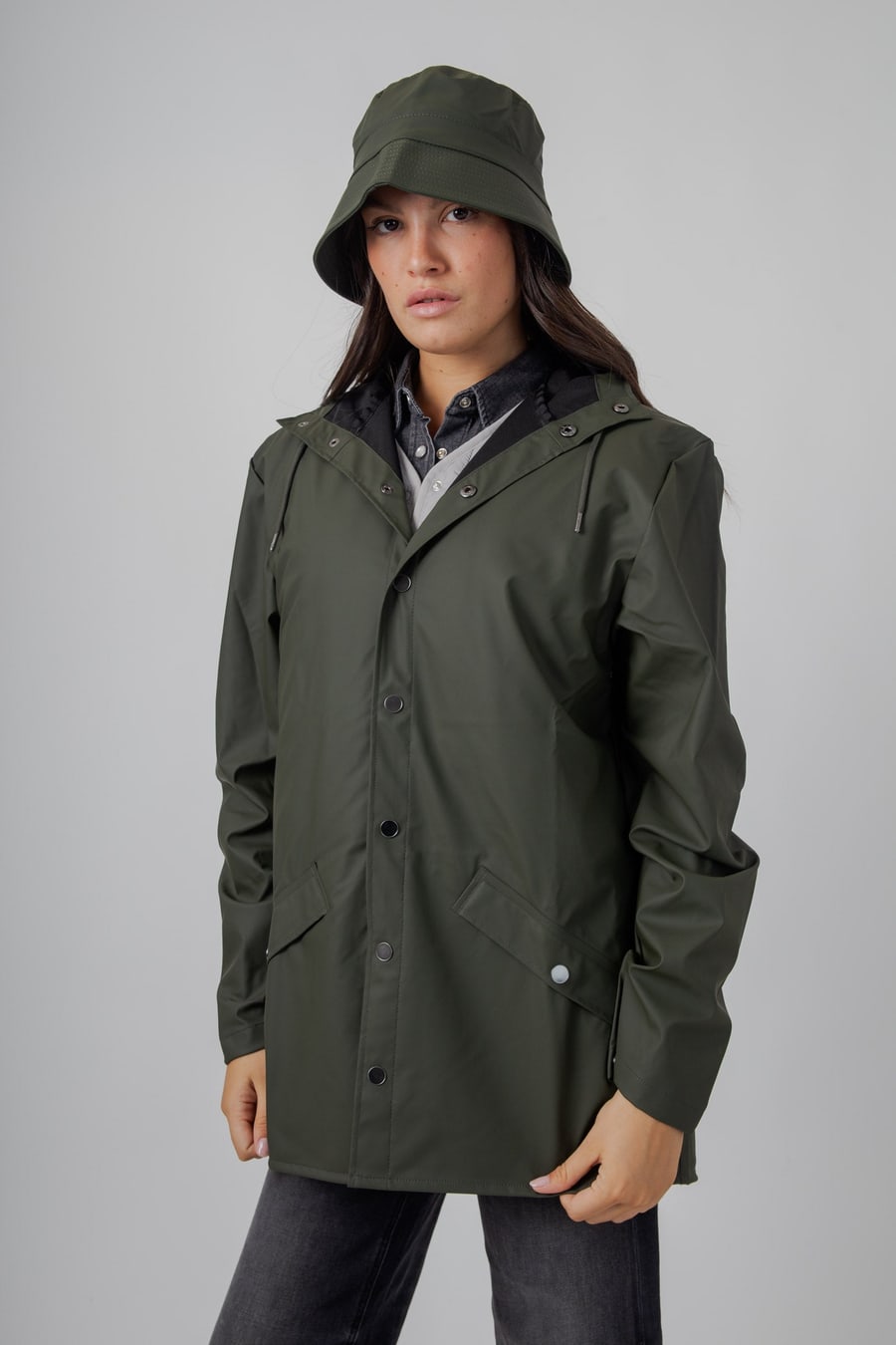 rains Rains Jacket Verde Donna, view 5