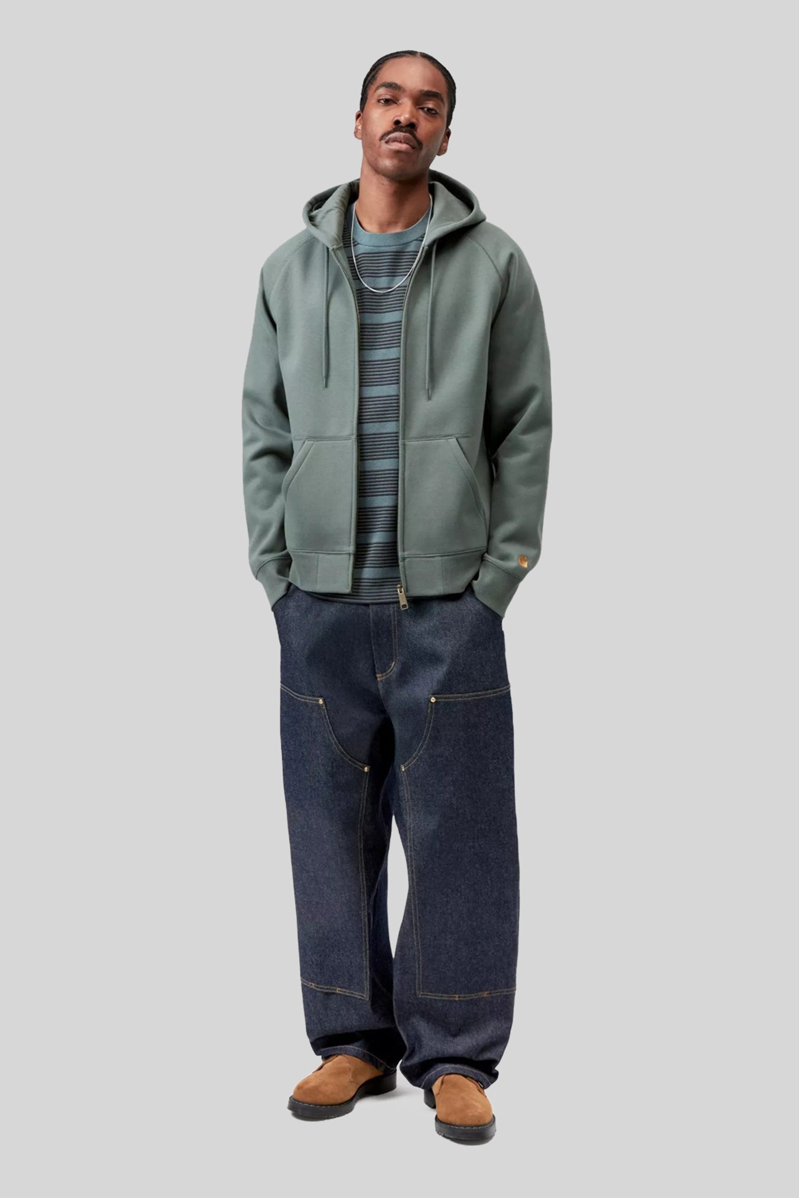 Carhartt WIP Carhartt Wip Hooded Chase Jacket Verde Uomo, view 2