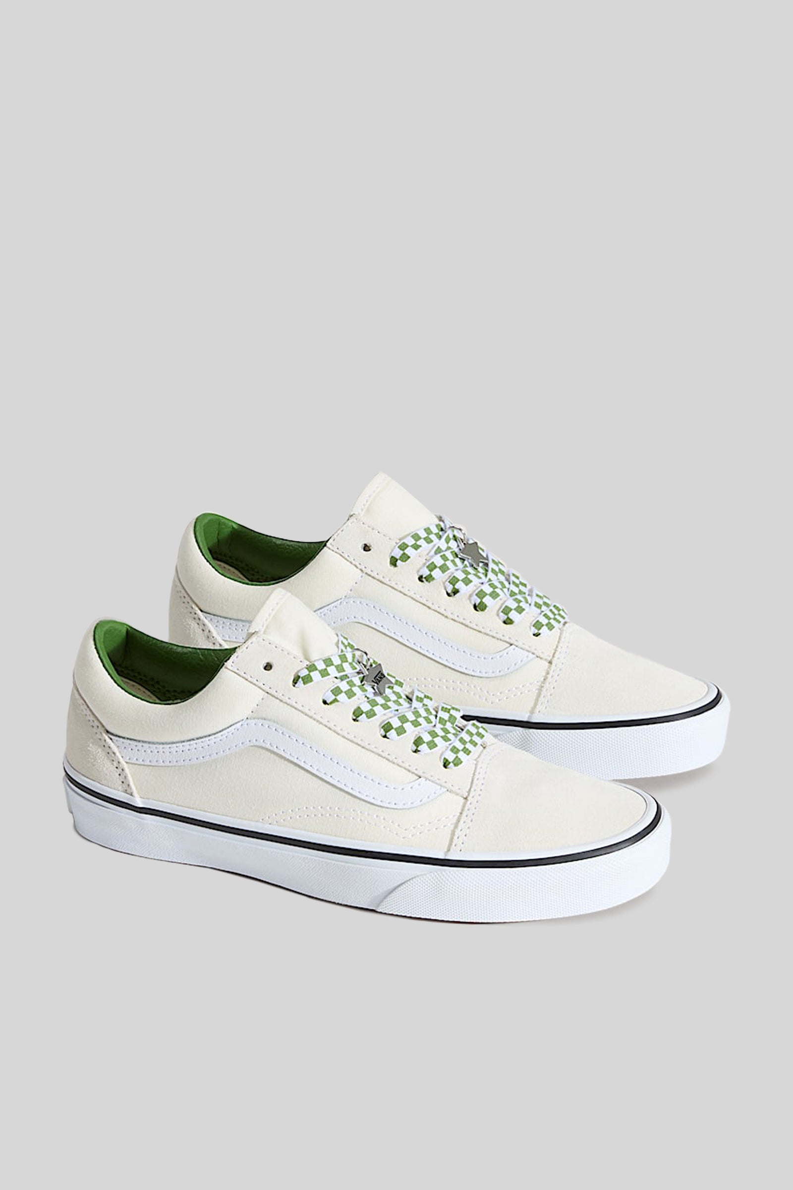vans "off the wall" Vans "off The Wall" Sneaker Old Skool Bianco/verde Donna, view 2