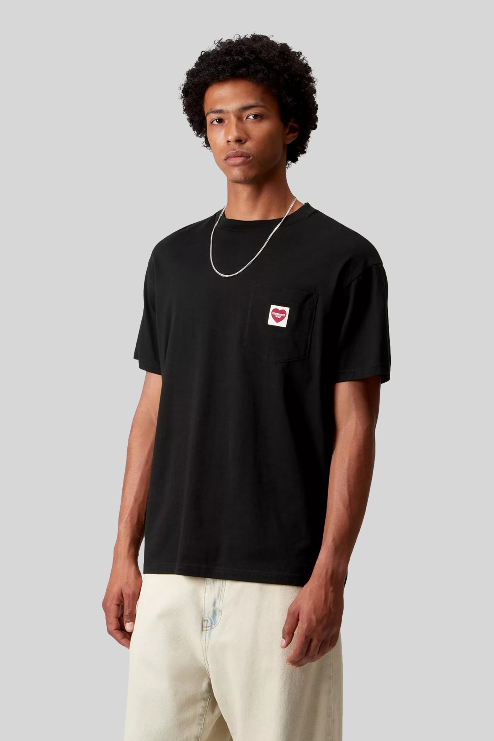 Carhartt WIP Carhartt Wip T-shirt Pocket Heart Nero Uomo