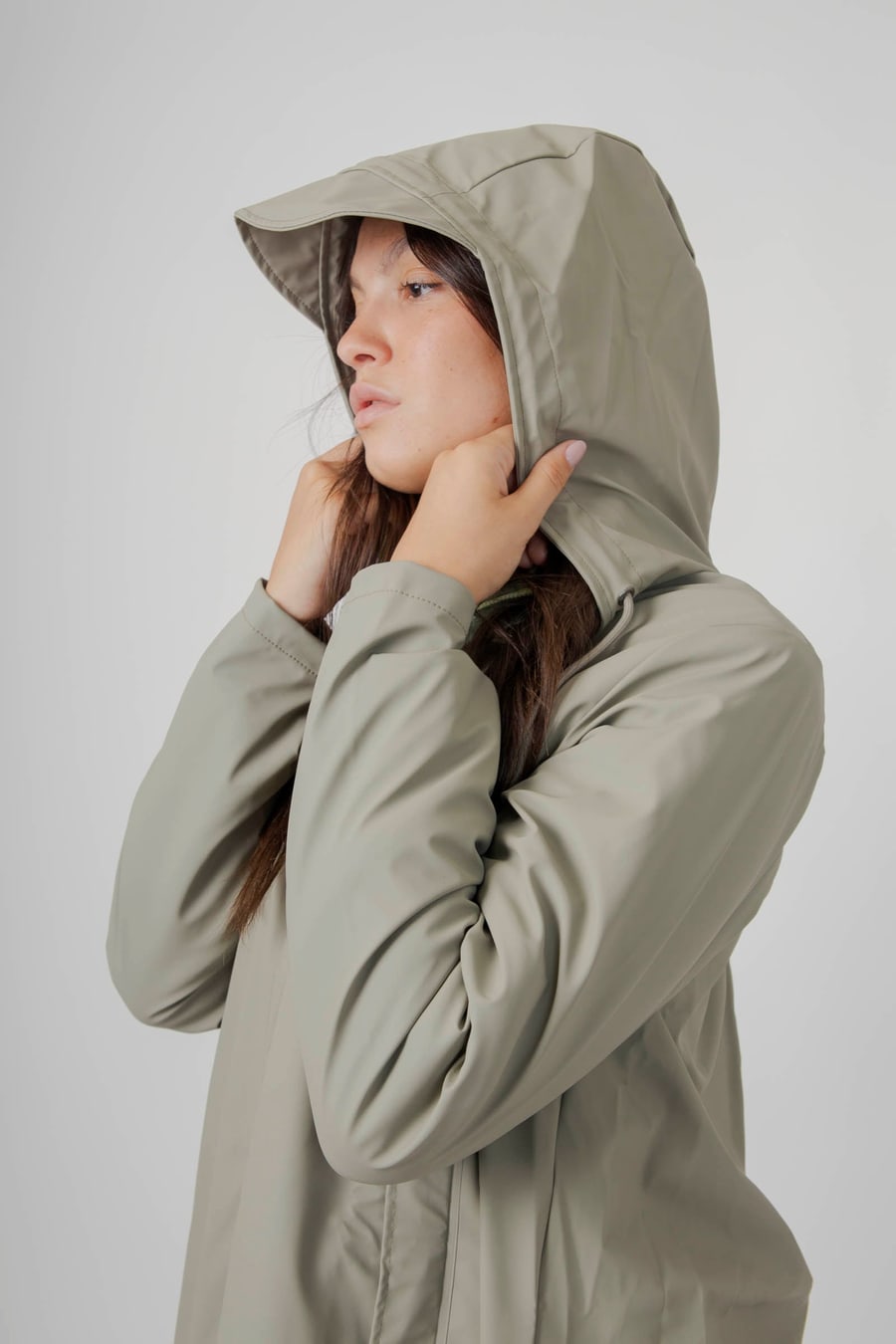 rains Rains A-line Jacket Verde Chiaro Donna, view 2