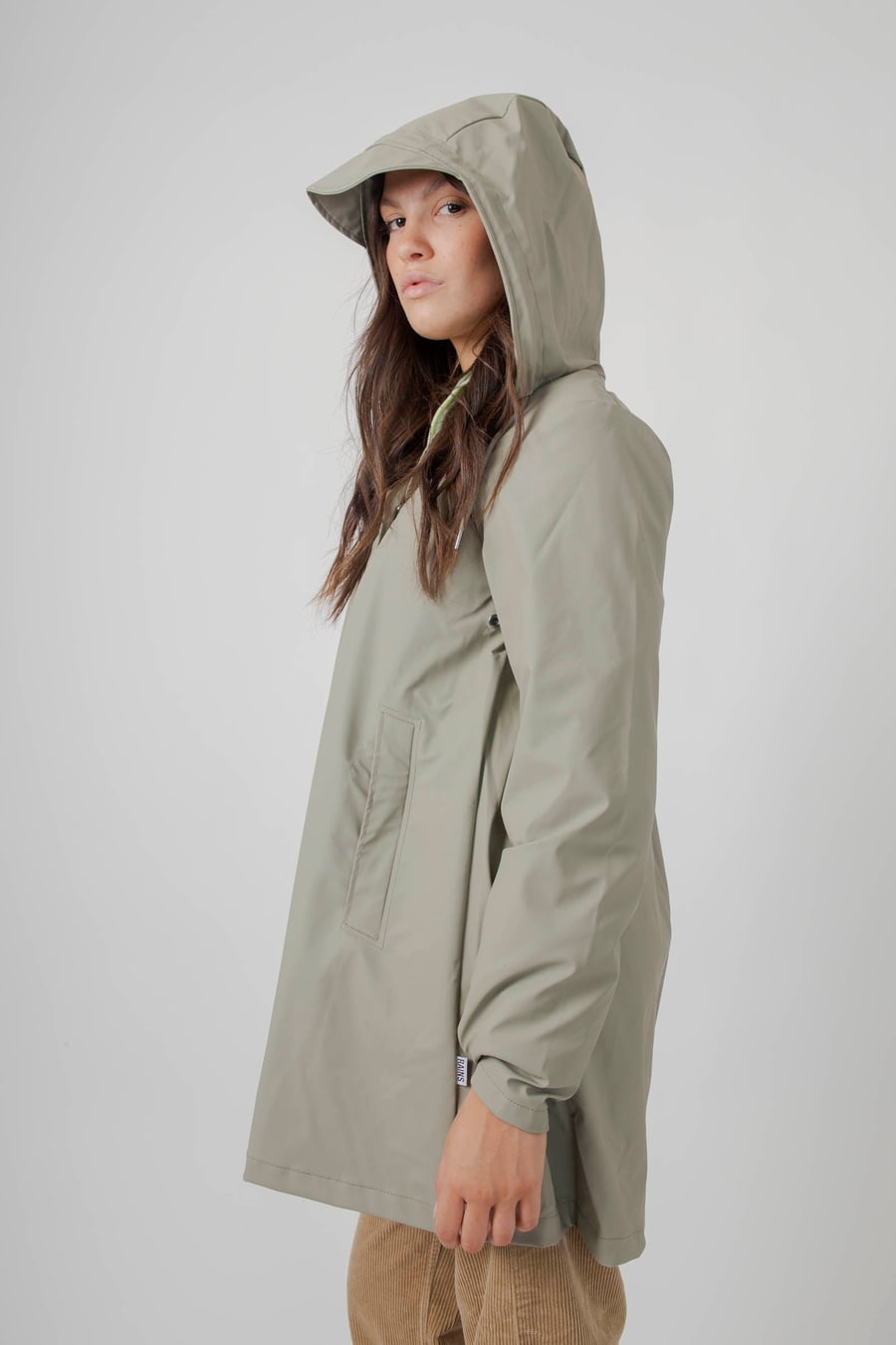 rains Rains A-line Jacket Verde Chiaro Donna, view 3