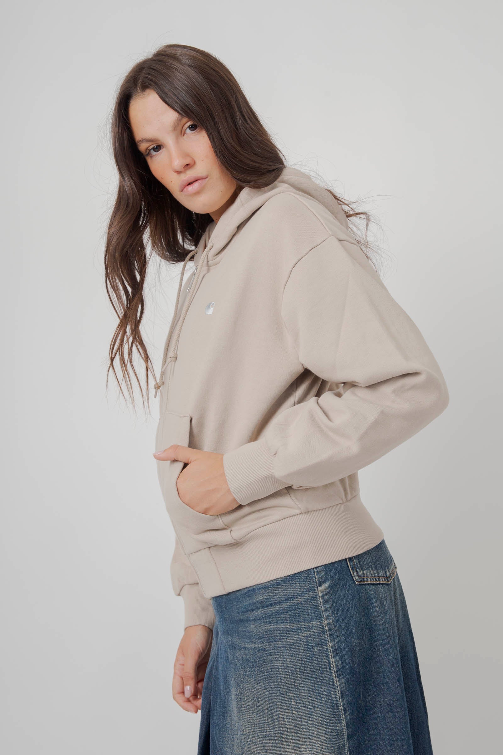 Carhartt WIP Carhartt Wip W' Hooded Casey Jacket Beige Chiaro Donna