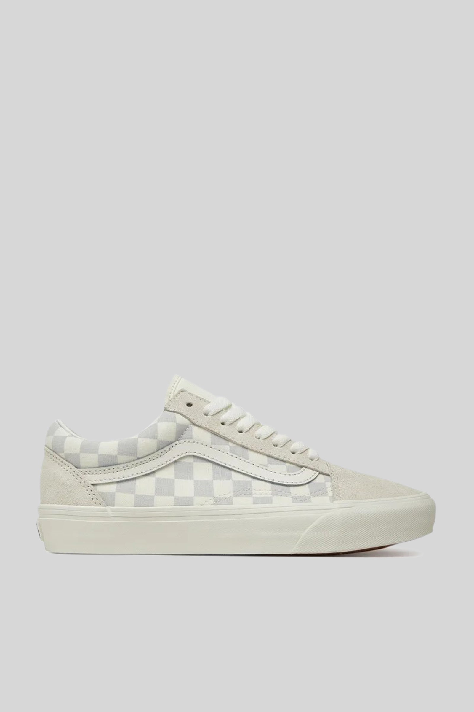 vans "off the wall" Vans "off The Wall" Sneaker Old Skool Checkboard Grigio Chiaro Unisex