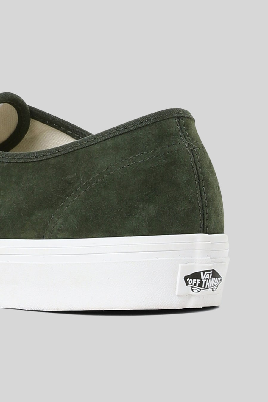 vans "off the wall" Vans "off The Wall" Sneaker Authentic Pig Suede Verde Uomo, view 2