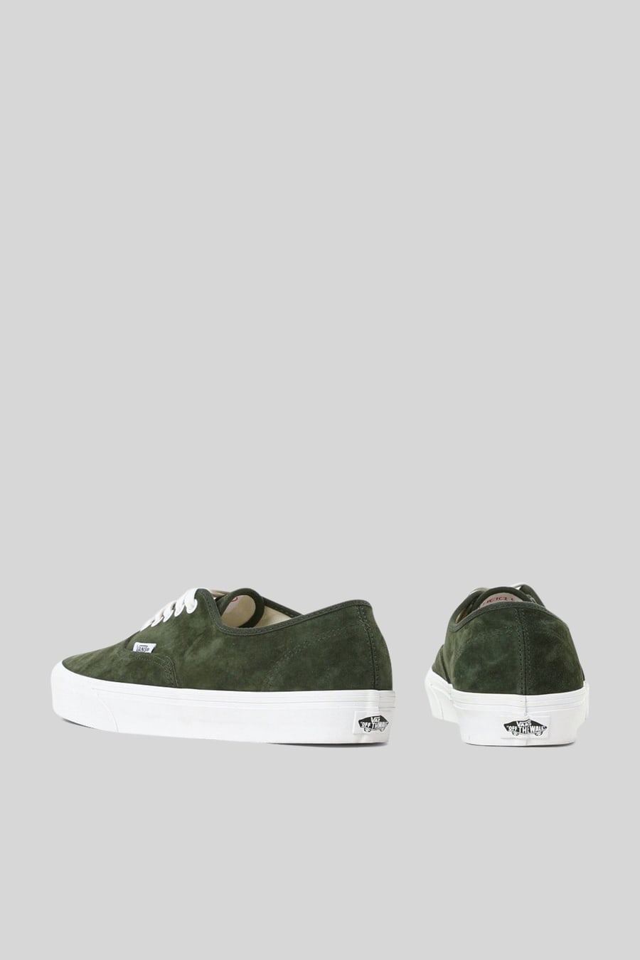 vans "off the wall" Vans "off The Wall" Sneaker Authentic Pig Suede Verde Uomo, view 3