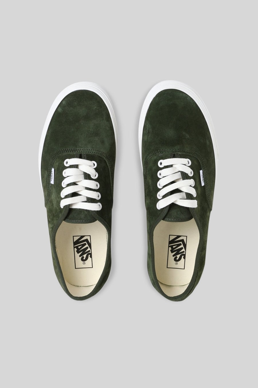 vans "off the wall" Vans "off The Wall" Sneaker Authentic Pig Suede Verde Uomo, view 4