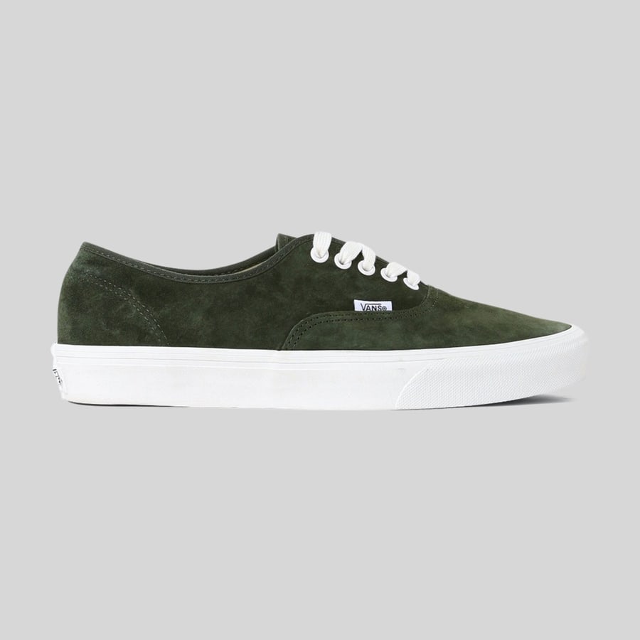 vans "off the wall" Vans "off The Wall" Sneaker Authentic Pig Suede Verde Uomo, view 7
