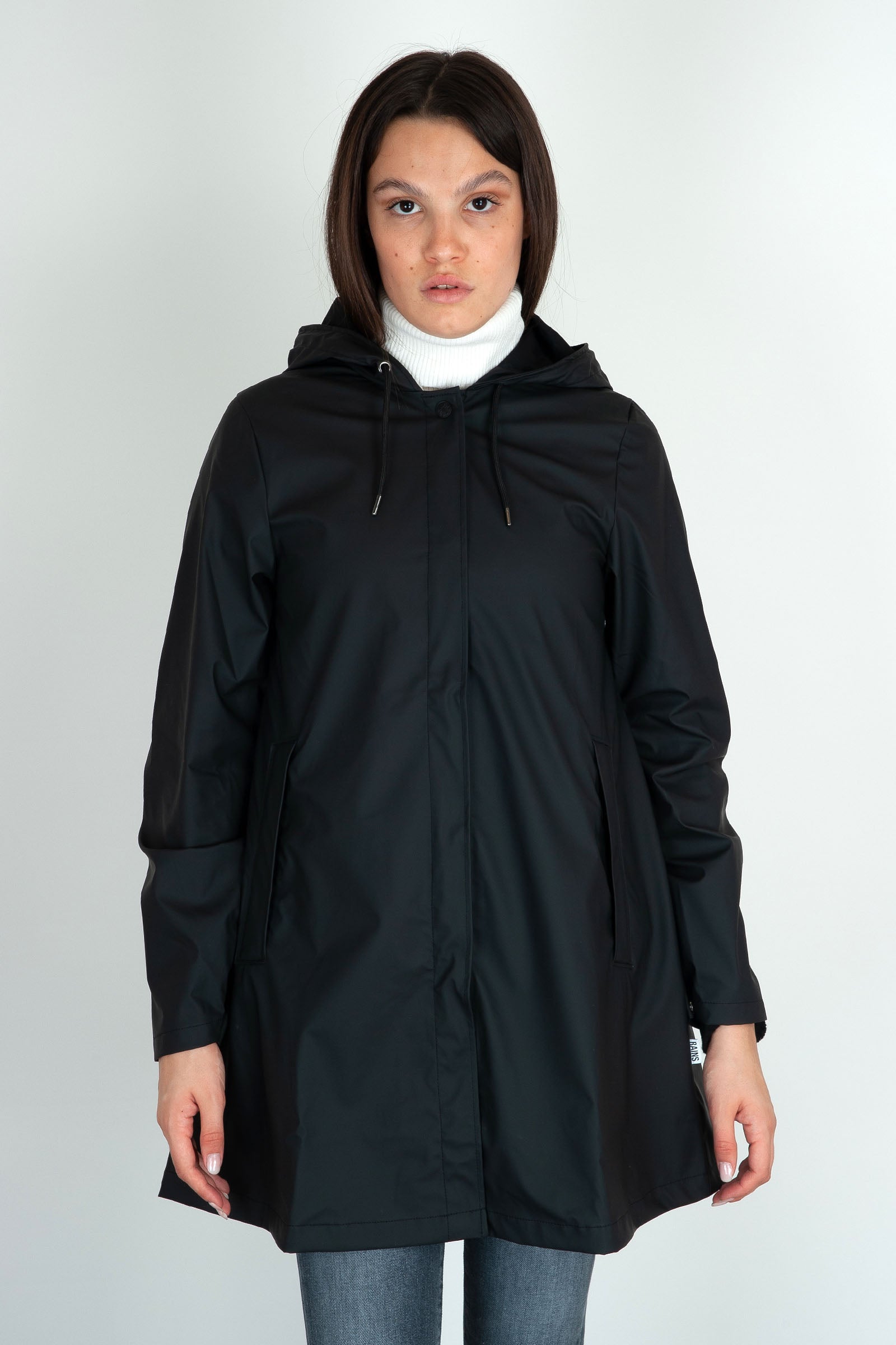rains Rains A-line W Jacket Nero Donna