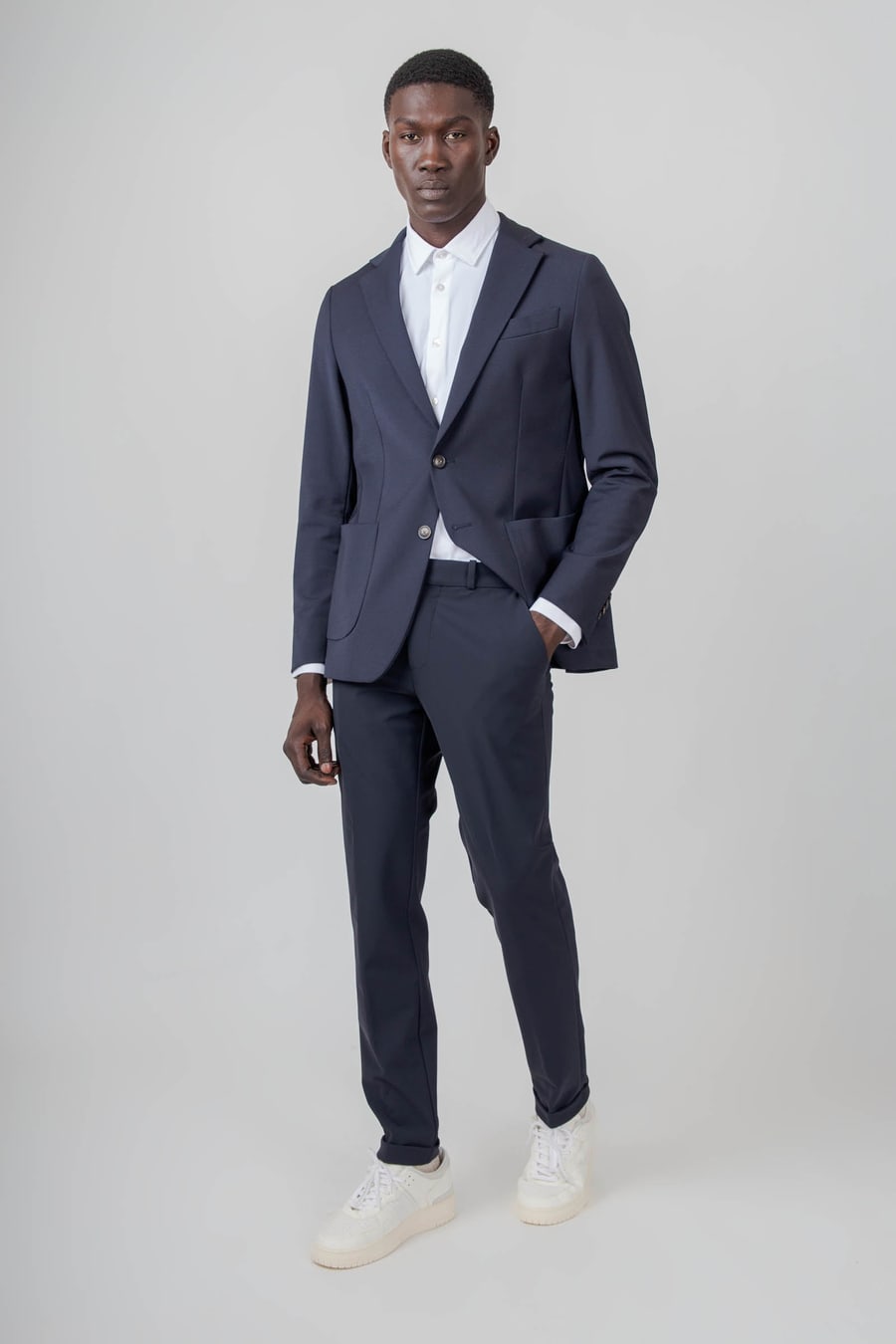 rrd Rrd Pantalone Surflex Chino Blu Scuro Uomo, view 2