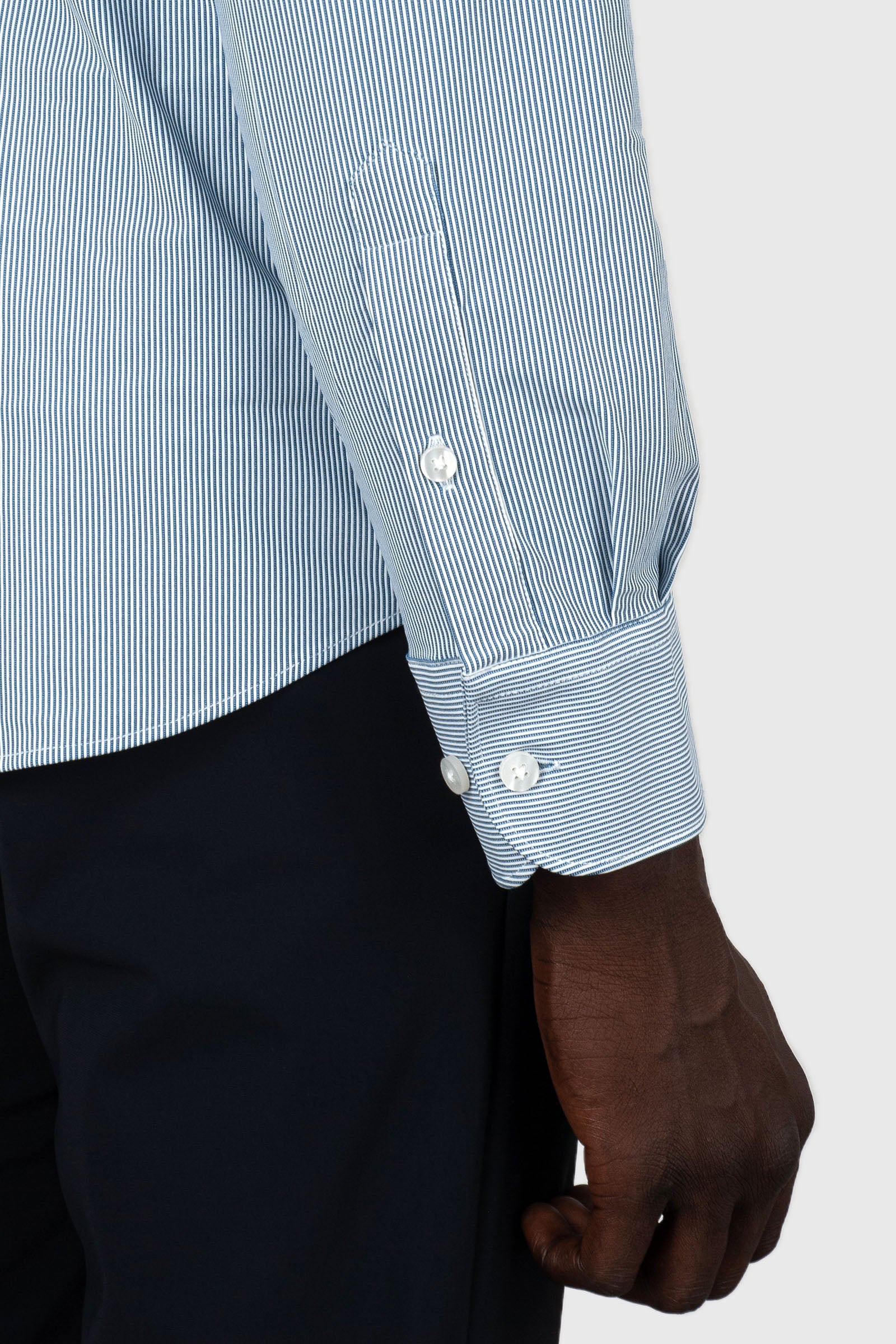 rrd Rrd Oxford Jacquard Open Shirt Bianco/blu Uomo, view 2